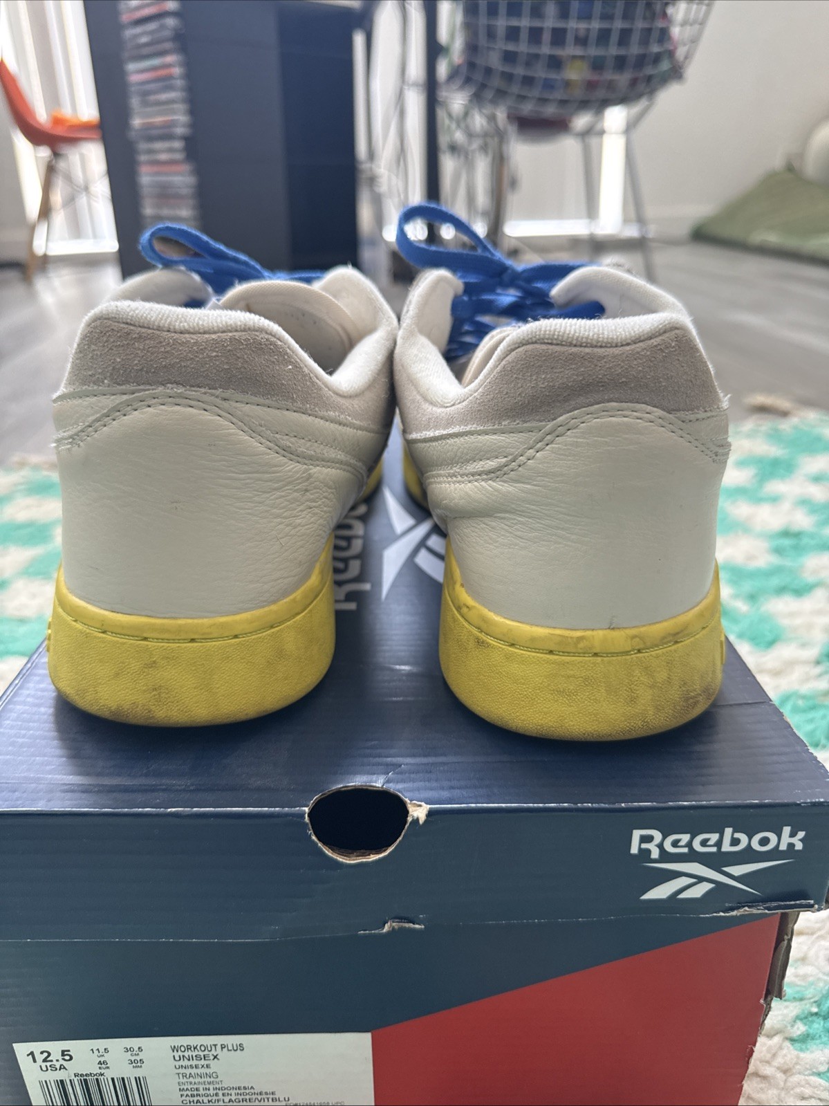 Awake NY x Reebok Workout Plus “Sandtrap / Blue” Size 12.5