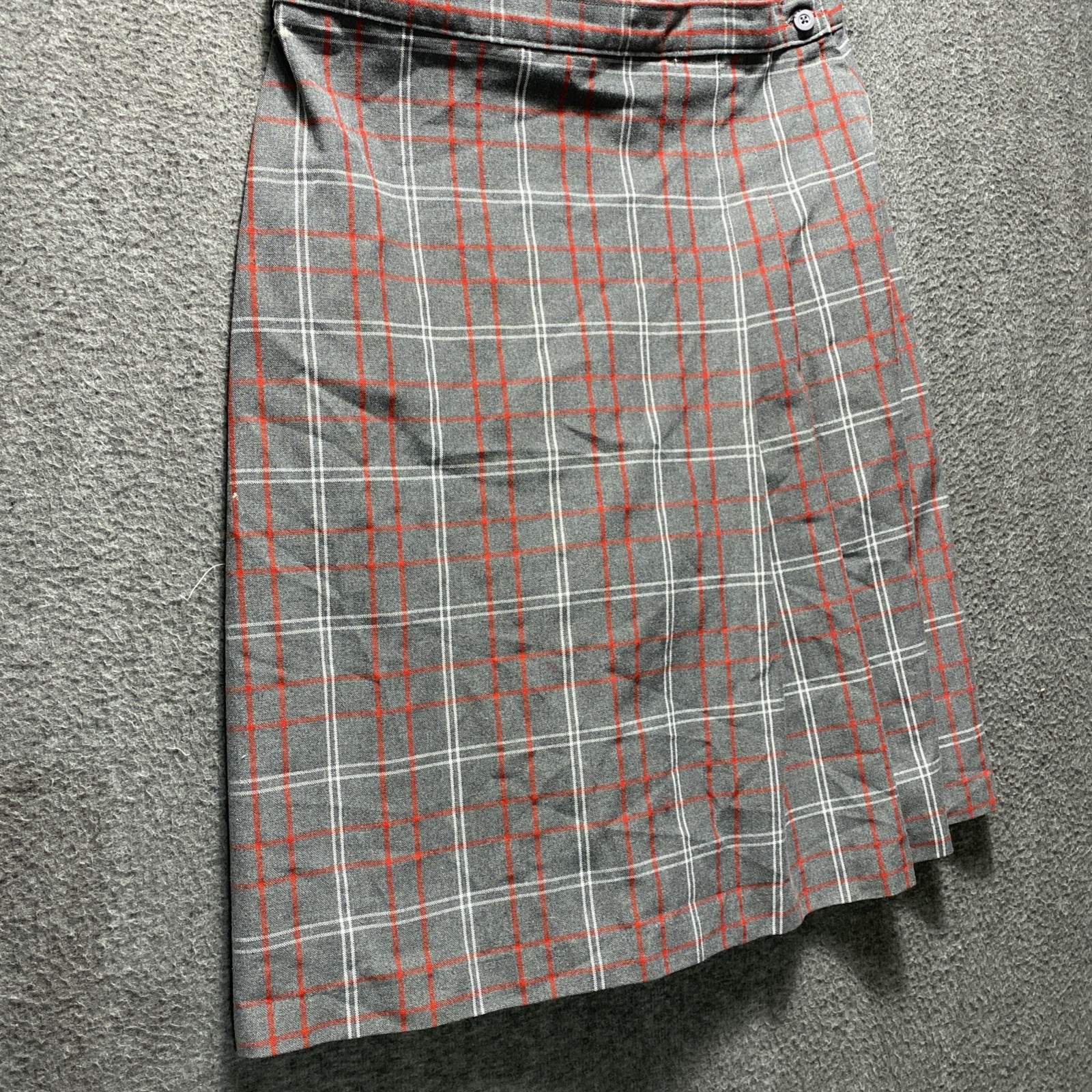 Becky Thatcher Elderwear Plaid School Long Skirt Size 14.5 Shorts Attached Gray