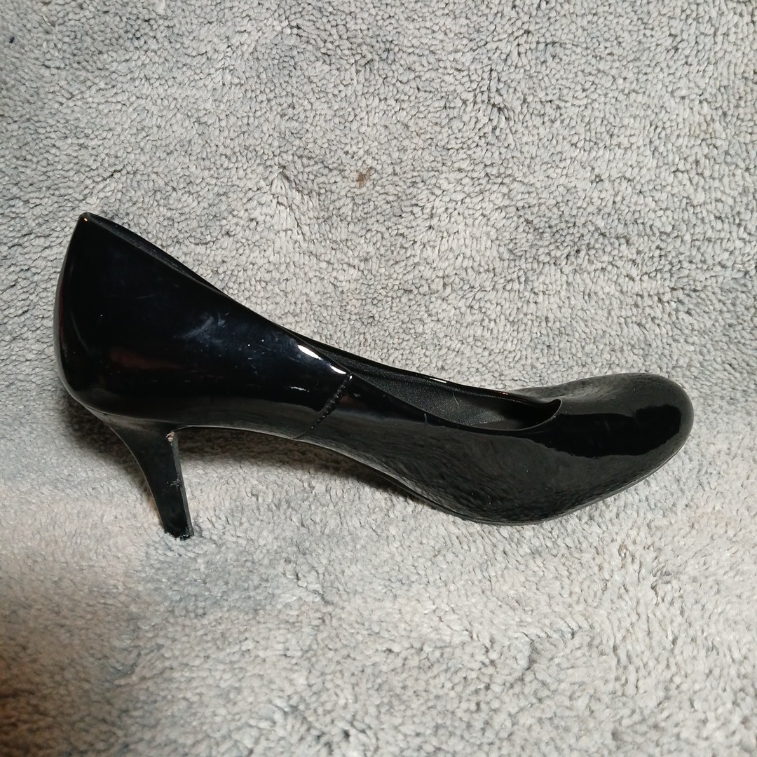 Black Patent Leather High Heels Size 8 Comfort Plus By Predictions