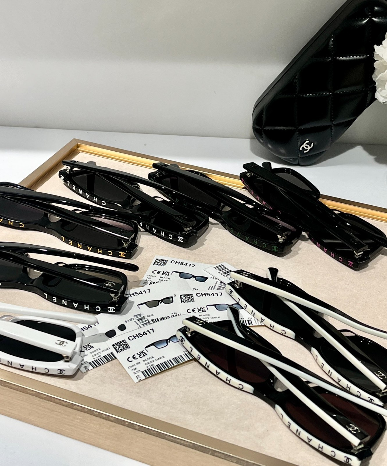 CHANEL CH5417 C501/S8 Polarized Square Sunglasses Black Gray Gradient