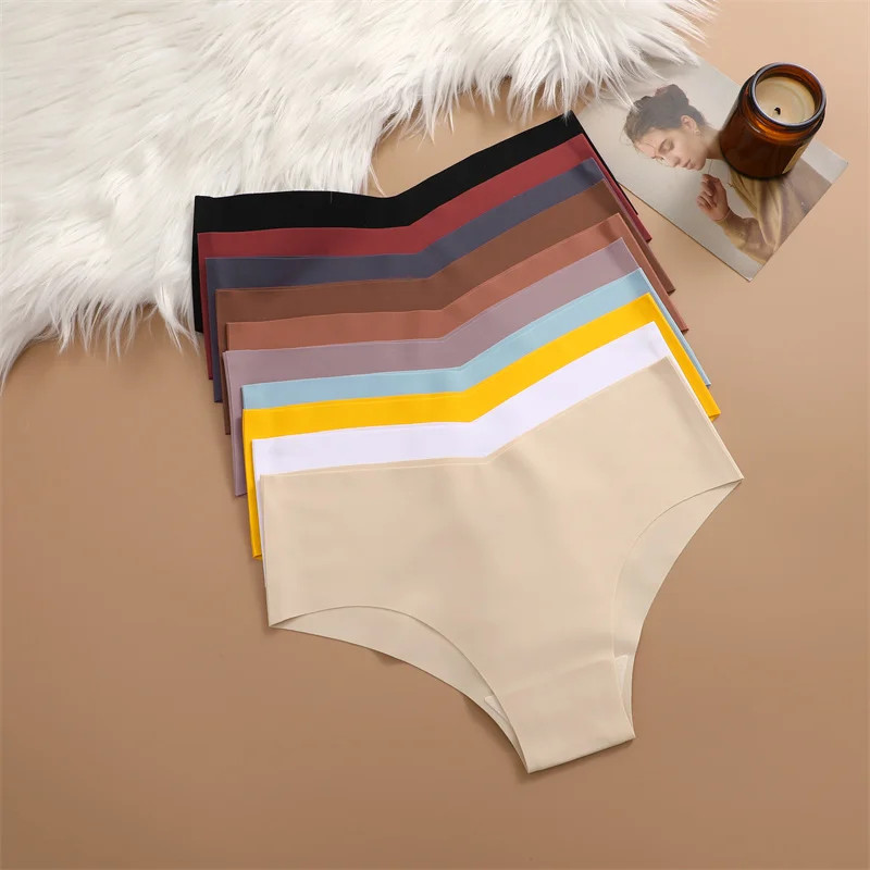 Low Rise Brief Panties Seamless Stretch Breathable Soft Comfortable Fit 4PCS