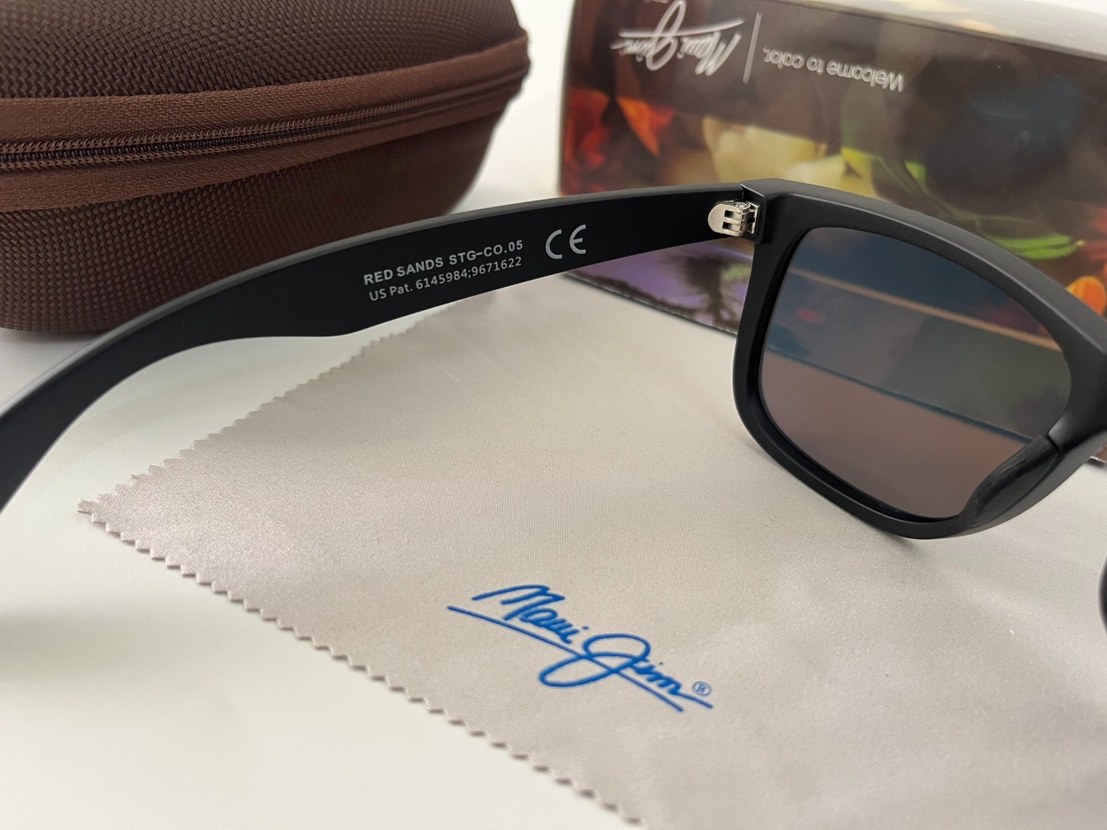 Maui Jim RED SANDS Matte Black Frame + Blue Polarized Sunglasses