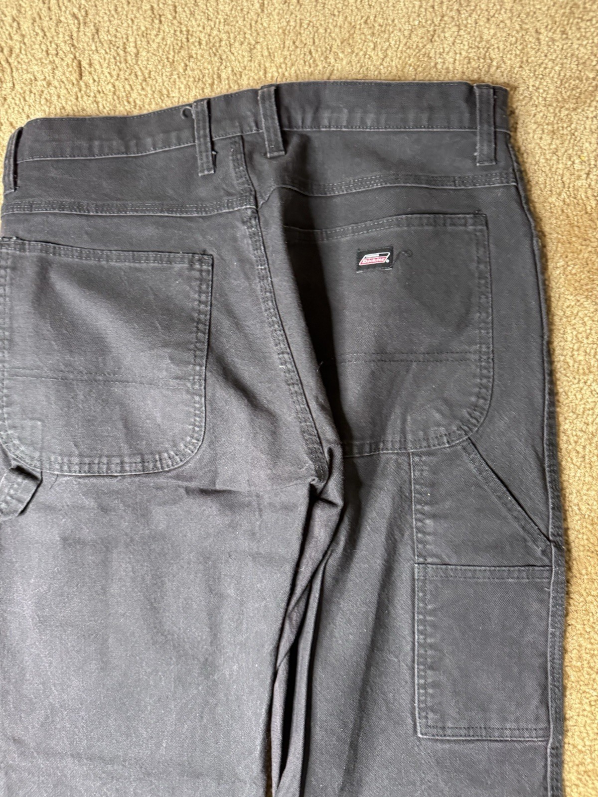 Dickies Men’s Work Pants Utility Pockets Black Cotton Blend Canvas 32×32