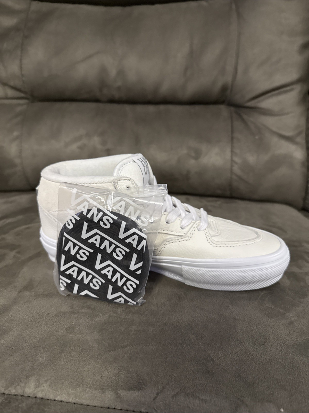 Vans Half Cab Skateboard Shoes White PopCush Duracap Men’s Size 4
