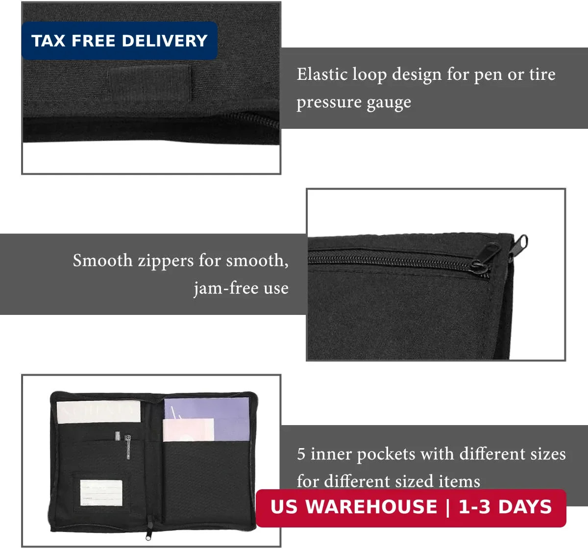 Car Registration and Insurance Holder, Glove Box Compartment Document Holder Own