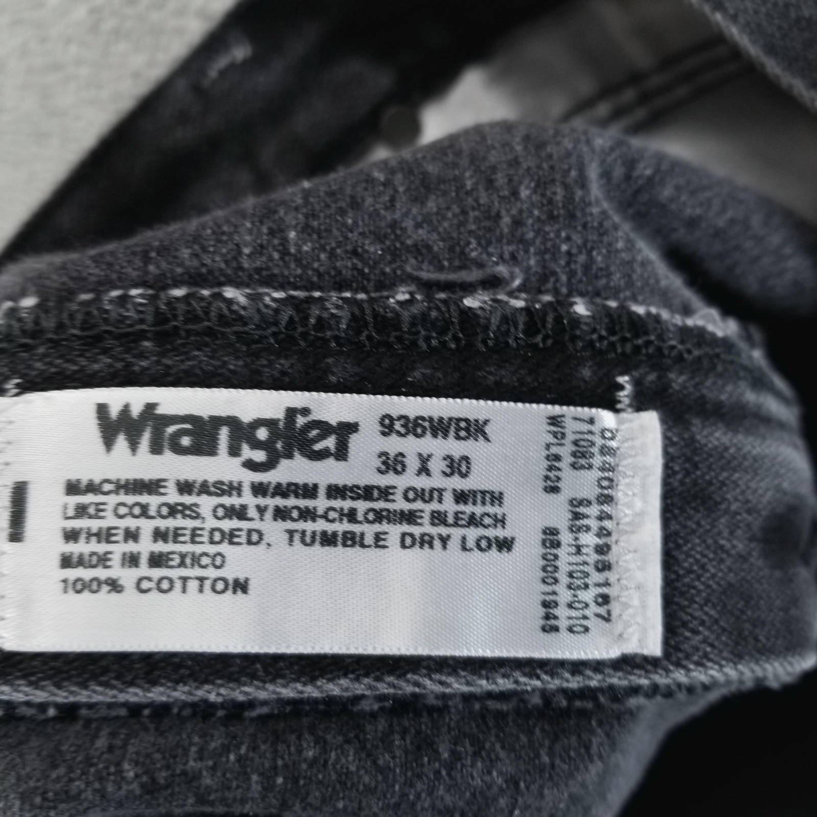 Wrangler Jeans Mens 36×30 Gray 936 Regular Straight Charcoal Wash Comfort Rodeo