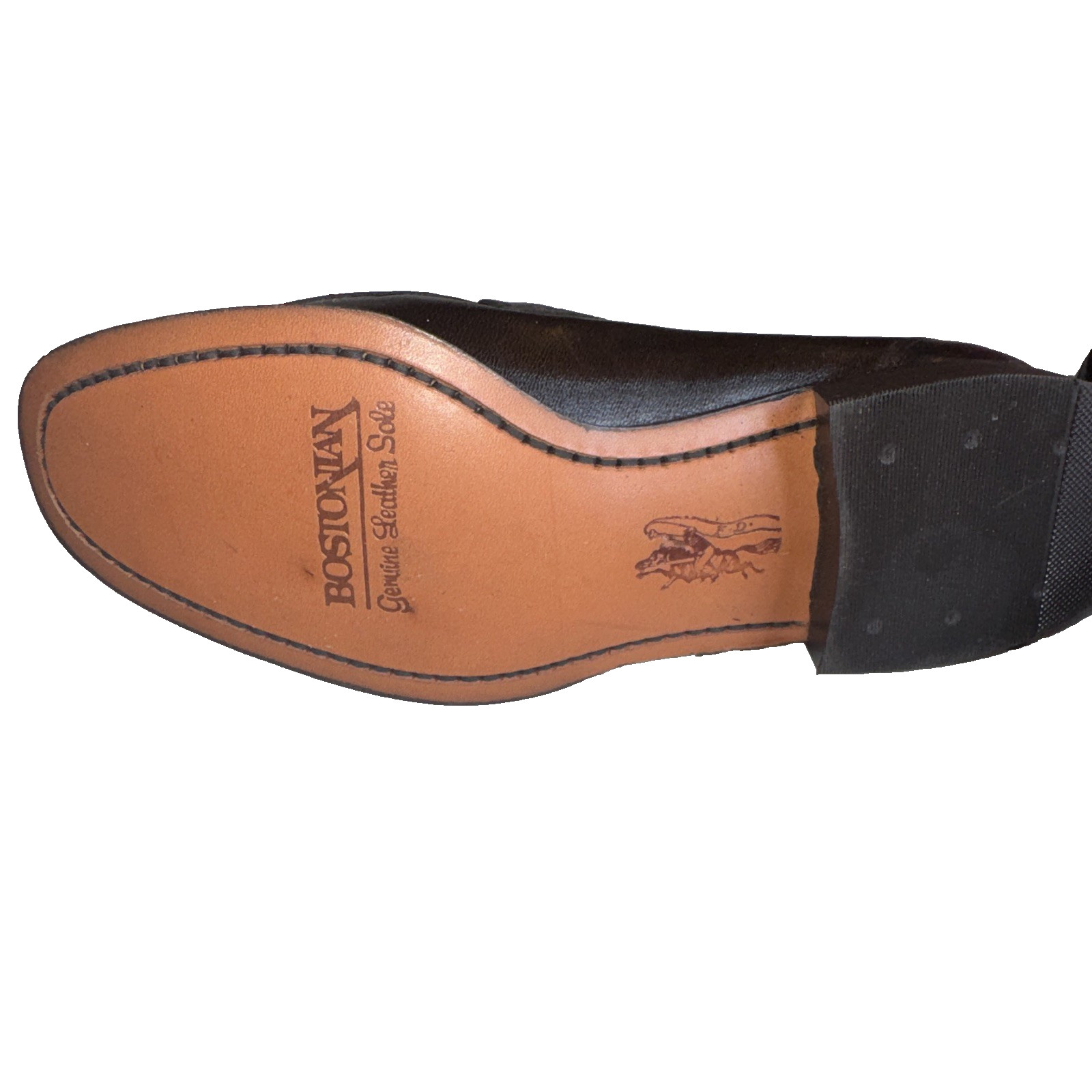 Bostonian Cements Black Leather Tassel Loafer Slip-On Square Toe Men’s 7M