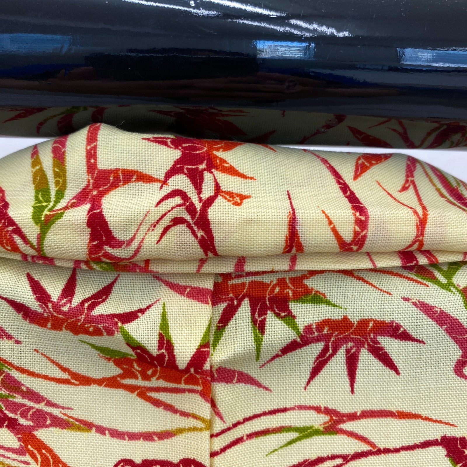 Japanese Vintage Kimono Polyester yellow No Lining Komon Traditional Length 61in