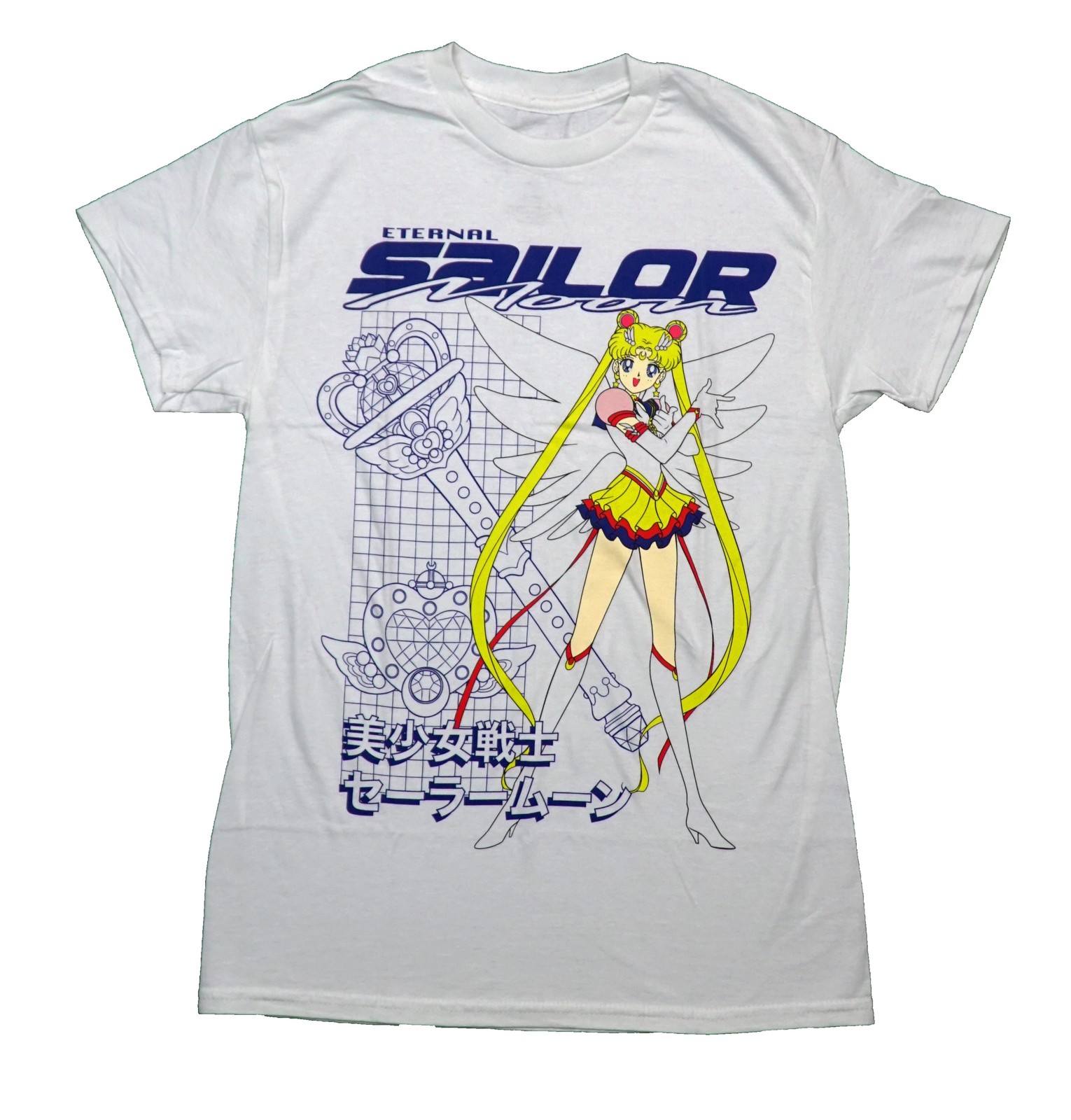 Sailor Moon New Adult T-Shirt – Eternal Sailor Moon Standing Outlined Eternal
