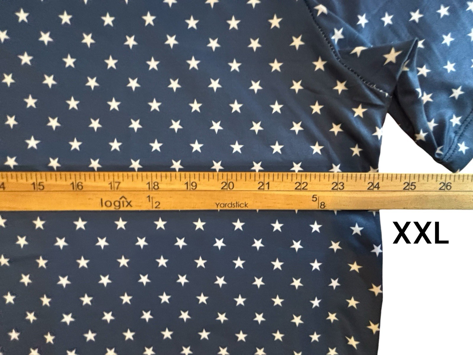 Golf Polo Shirt Stars Print Patriotic Mens XL & XXL Navy Blue July 4th NWT Gift