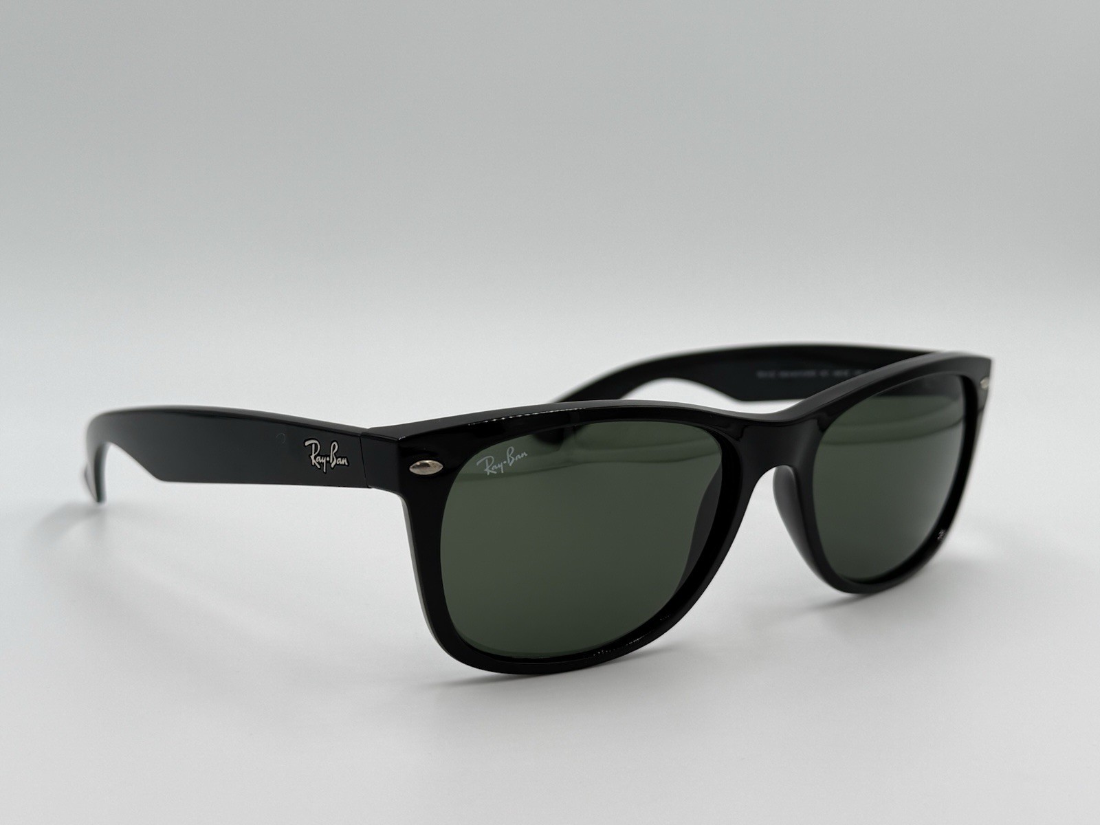 RAY BAN RB2132 901 58mm NEW WAYFARER Black; Green Classic G15 AUTHENTIC ITALY