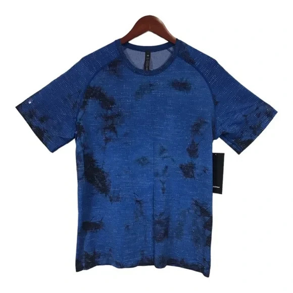 Lululemon Metal Vent Shirt Tech T Tee 2.0 Slim Fit Blue Tie Dye, Large New