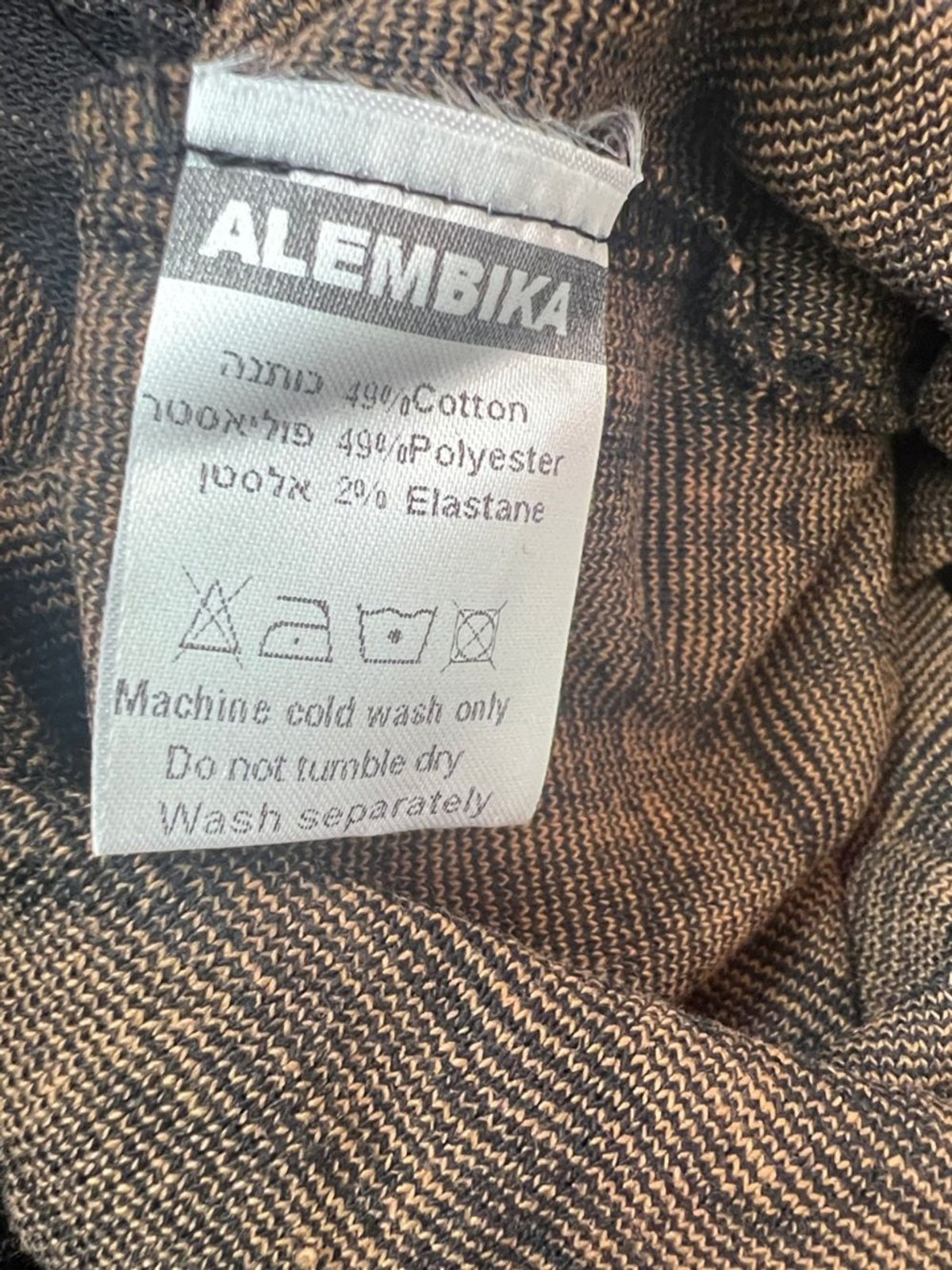 NWT Alembika Dynamite Days Cropped Wide Leg Pants Black Brown Size 1 | US 6-8