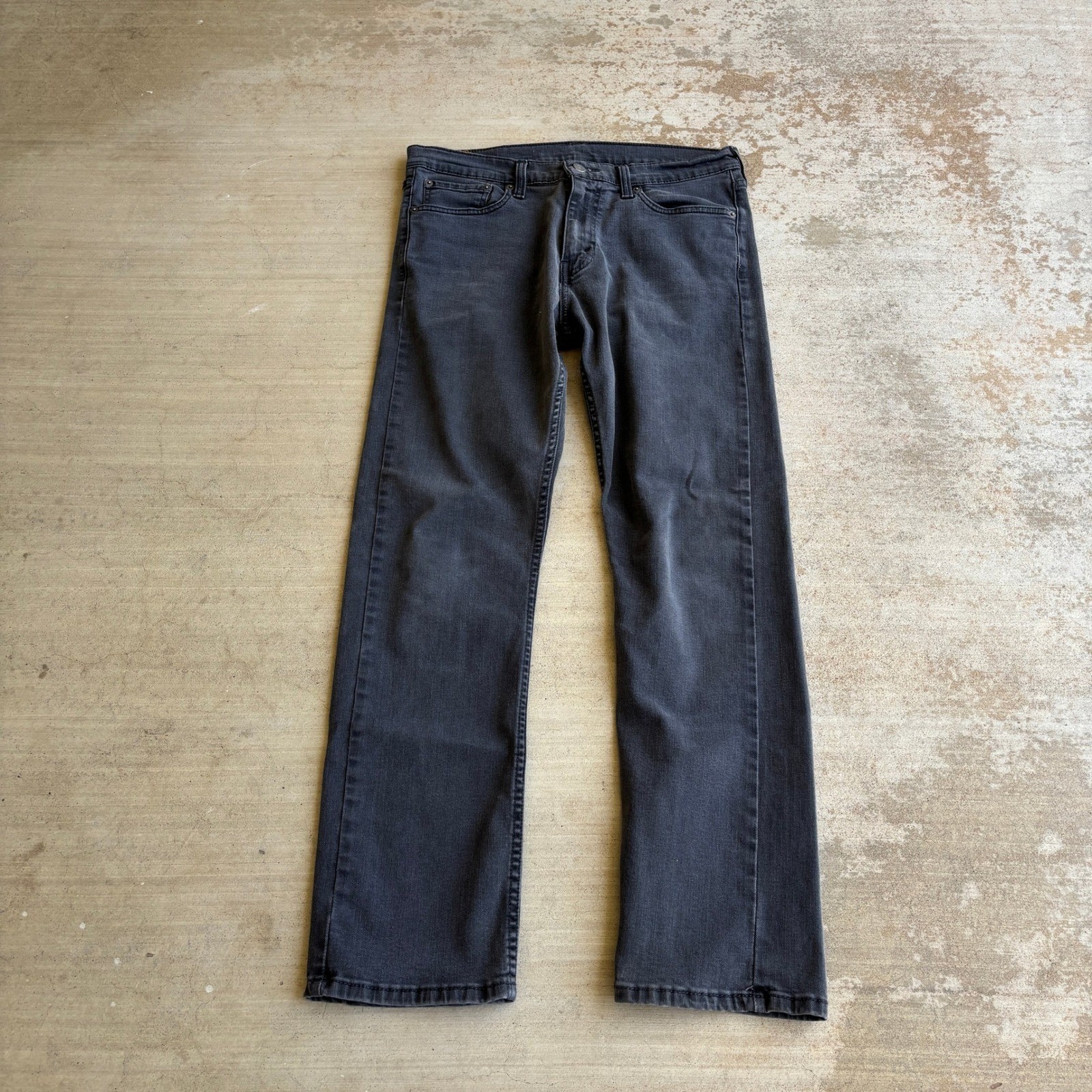 Levis 513 Jeans Mens 32×30 Gray Wash Slim Straight Leg Denim Casual Grunge Skate