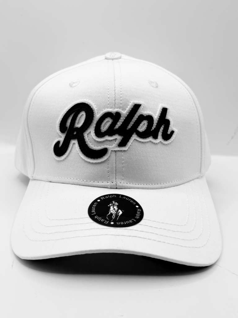 Polo Ralph Lauren “Ralph” Applique Twill Ball Cap Hat White Navy NWT