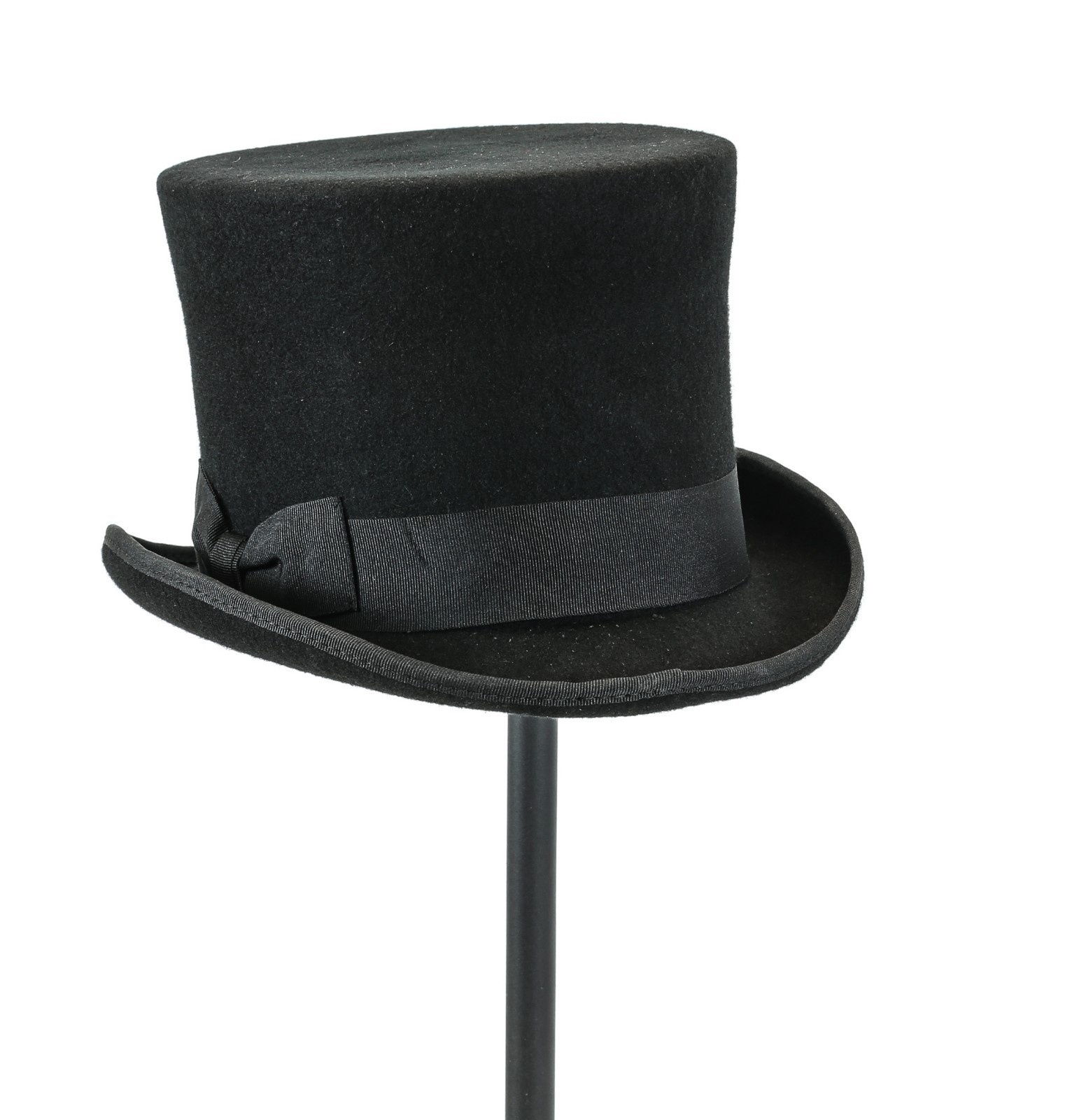 Conch Wool Felt Top Hat Steampunk Topper Victorian Mad Hatter Slash Flat Top