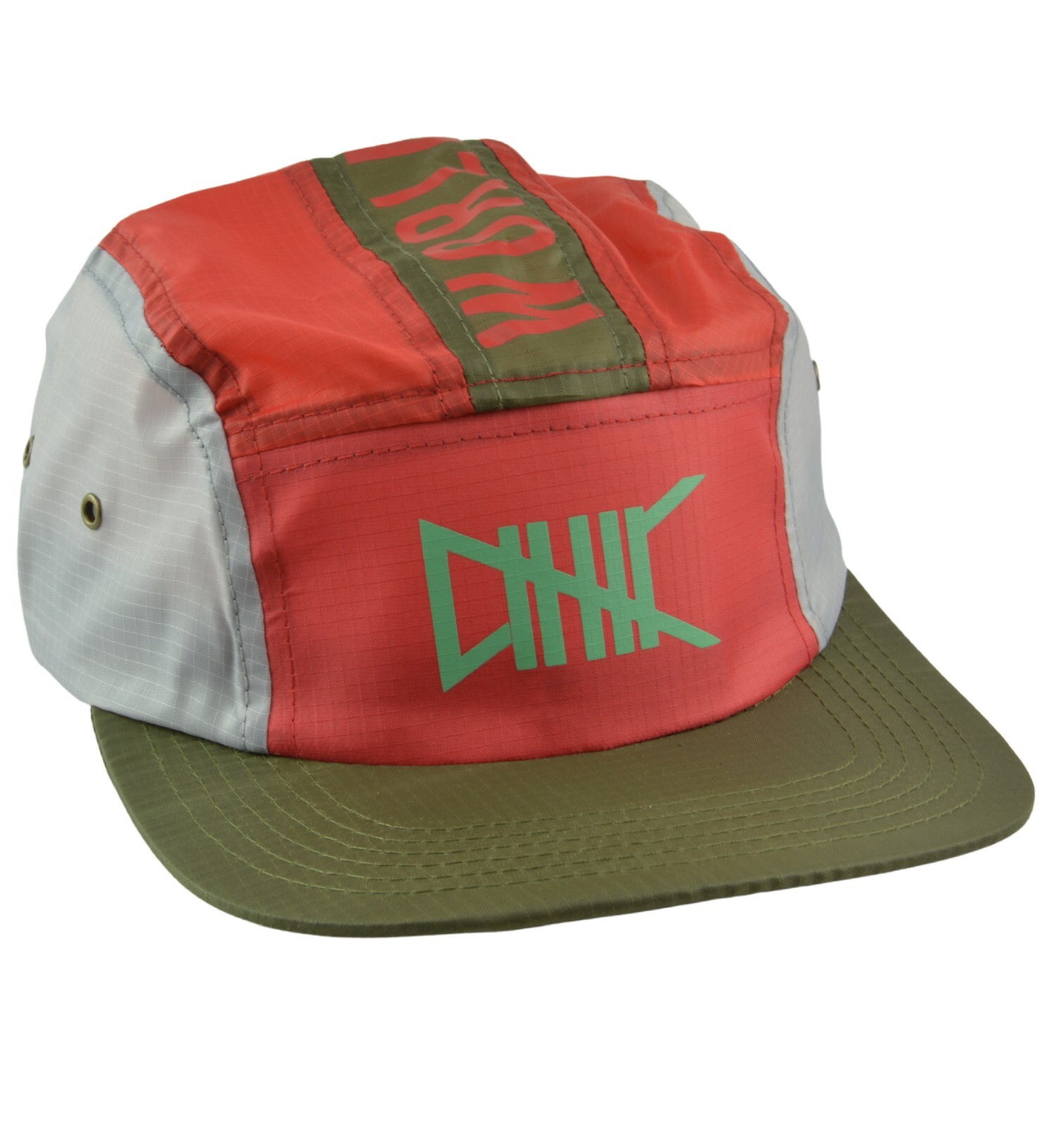 ETHIK Worldwide Tri Color Lightweight Adjustable 5 Panel Flat Bill Camper Hat