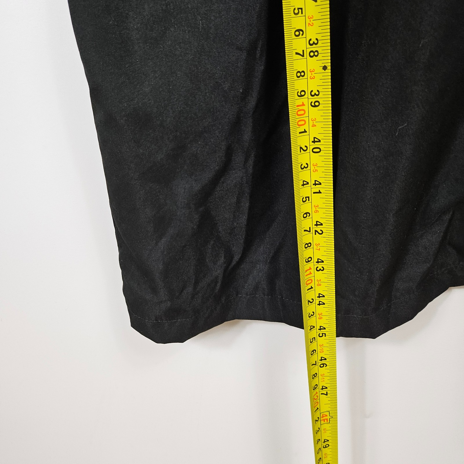 Black Trench Coat Ultra Lightweight Unlined Double Breasted 2XL