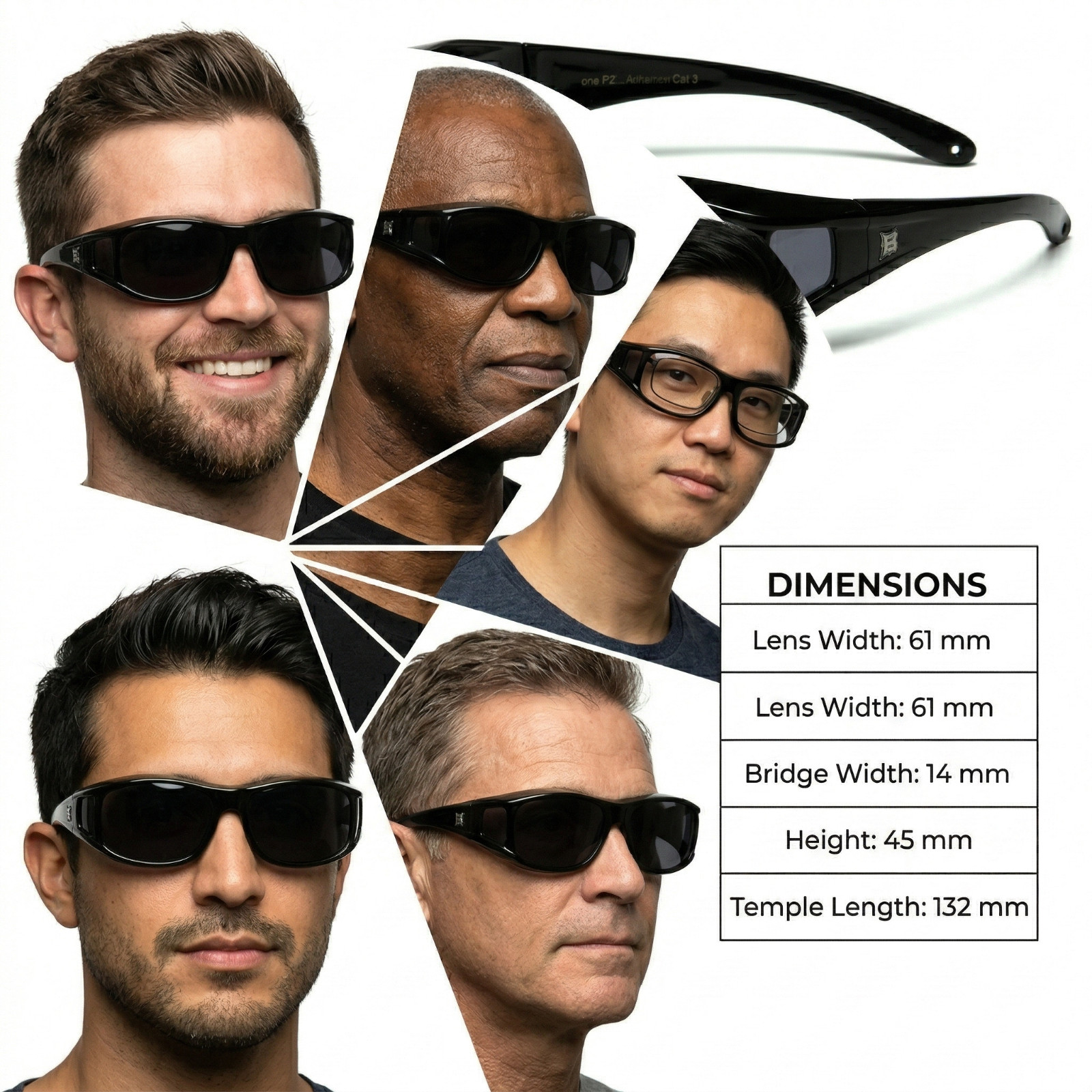 Cover Over Polarized Sunglasses Anti Glare Block Lens Driving Medium UV400