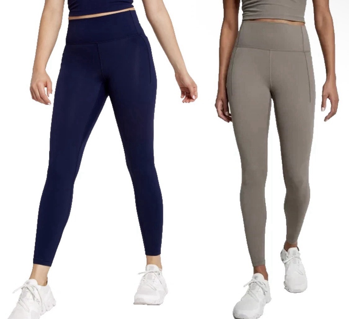CALIA Inspire High Rise 7/8 Leggings Pockets Blue or Gray XXS XS S $98 NWT