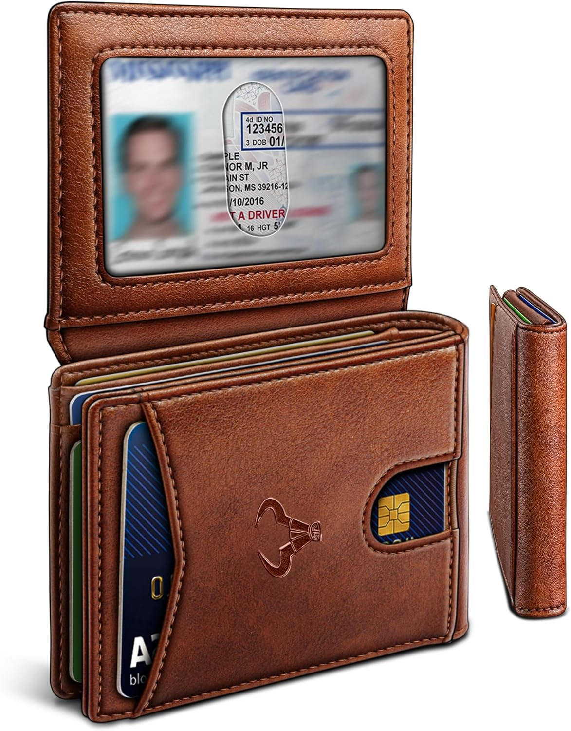 Men Slim Leather Pocket Wallet Bill Holder 11Cards-Genuine Leather | RFID Blocki