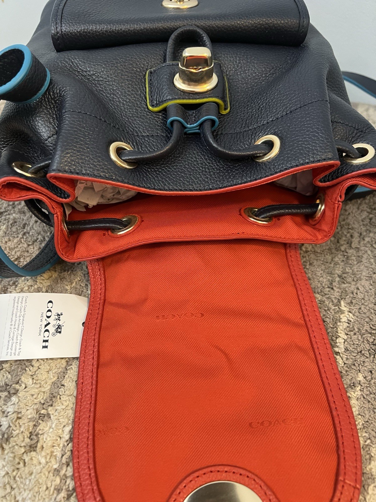 COACH 37789 Edgestain leather mini Backpack NWT