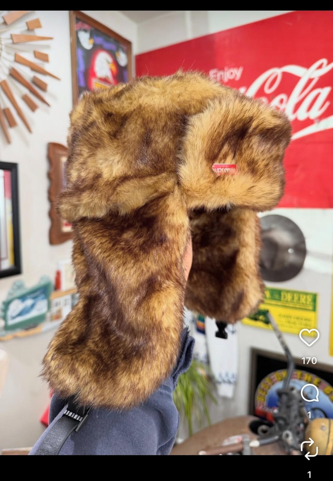 Supreme Ushanka Hat Brown- Size S/M and M/L – Ships Now