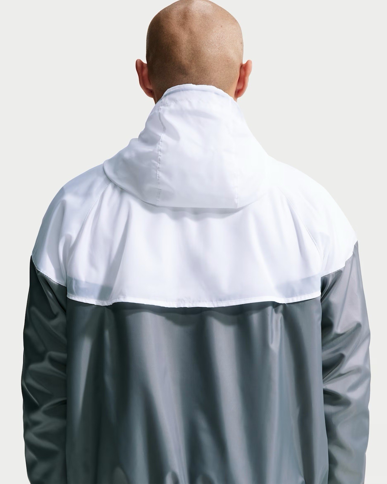 Nike Windrunner Windbreaker Jacket Hoodie Full Zip Gray White Men’s L DA0001-084