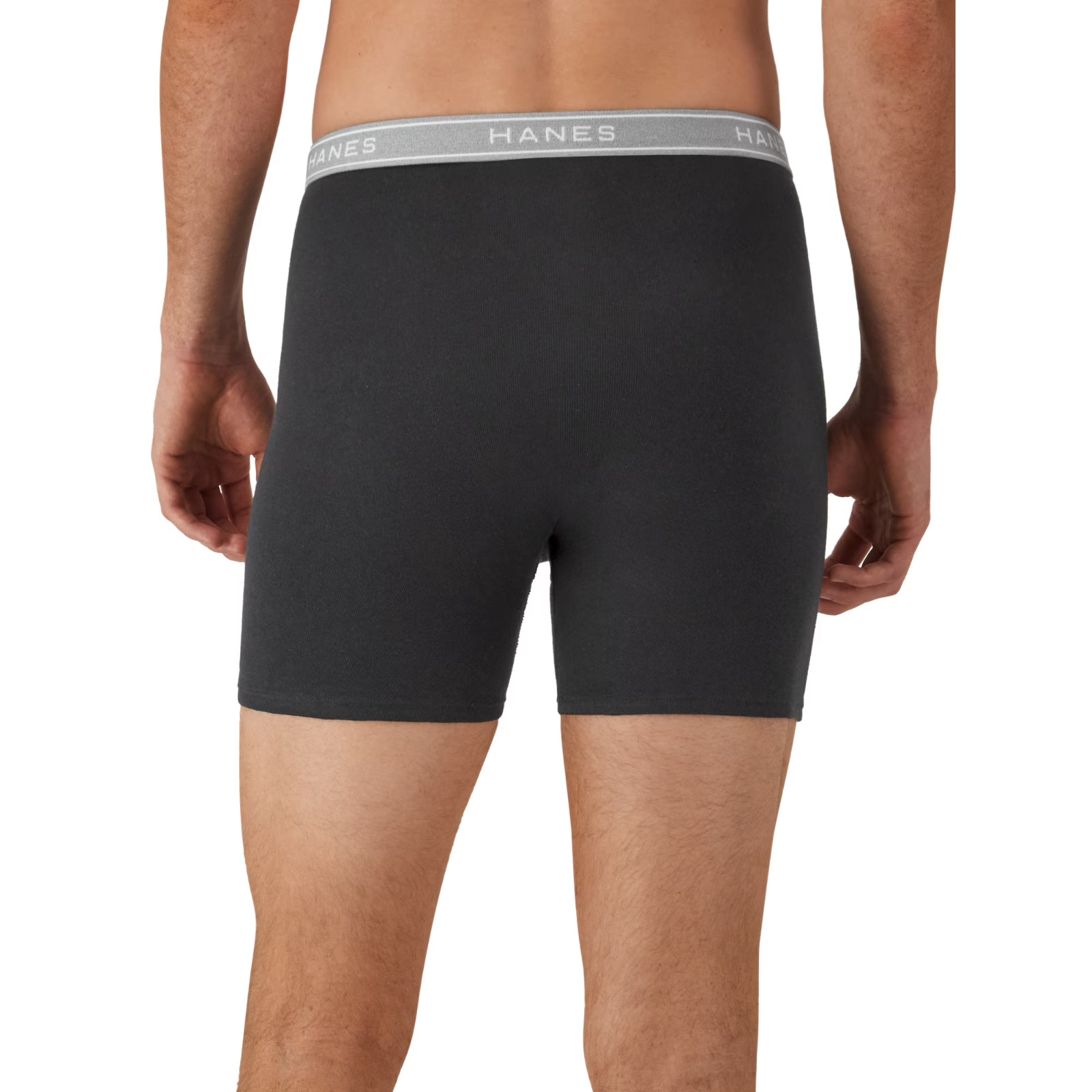 10 Pack Hanes Men’s Value Pack Assorted Boxer Briefs Breathable, Black;Grey, New