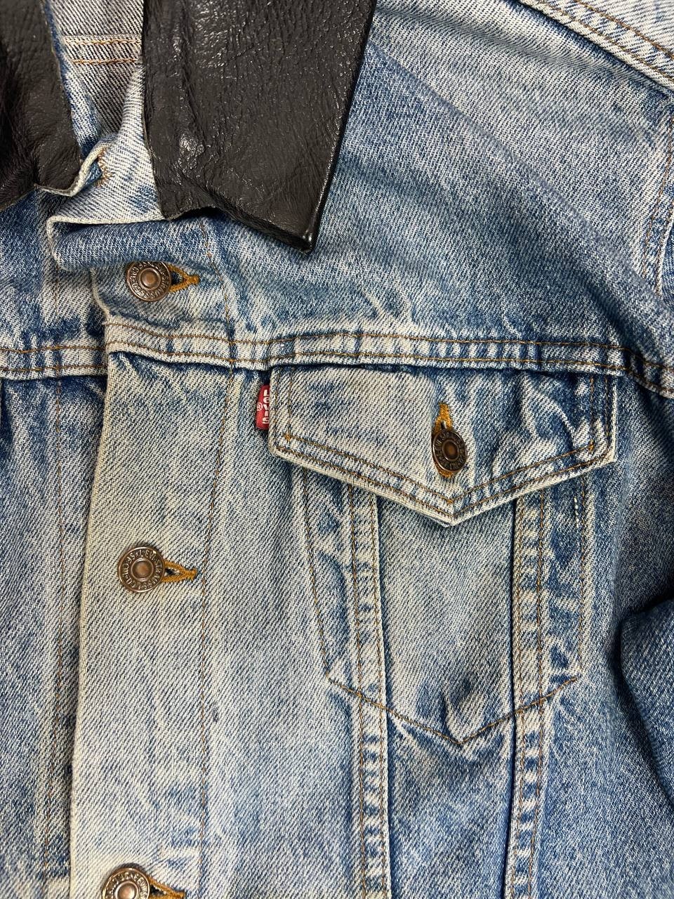 VTG Japanese Streetwear Y2K Style Washed Levis Jeans Zip Jacket 90s
