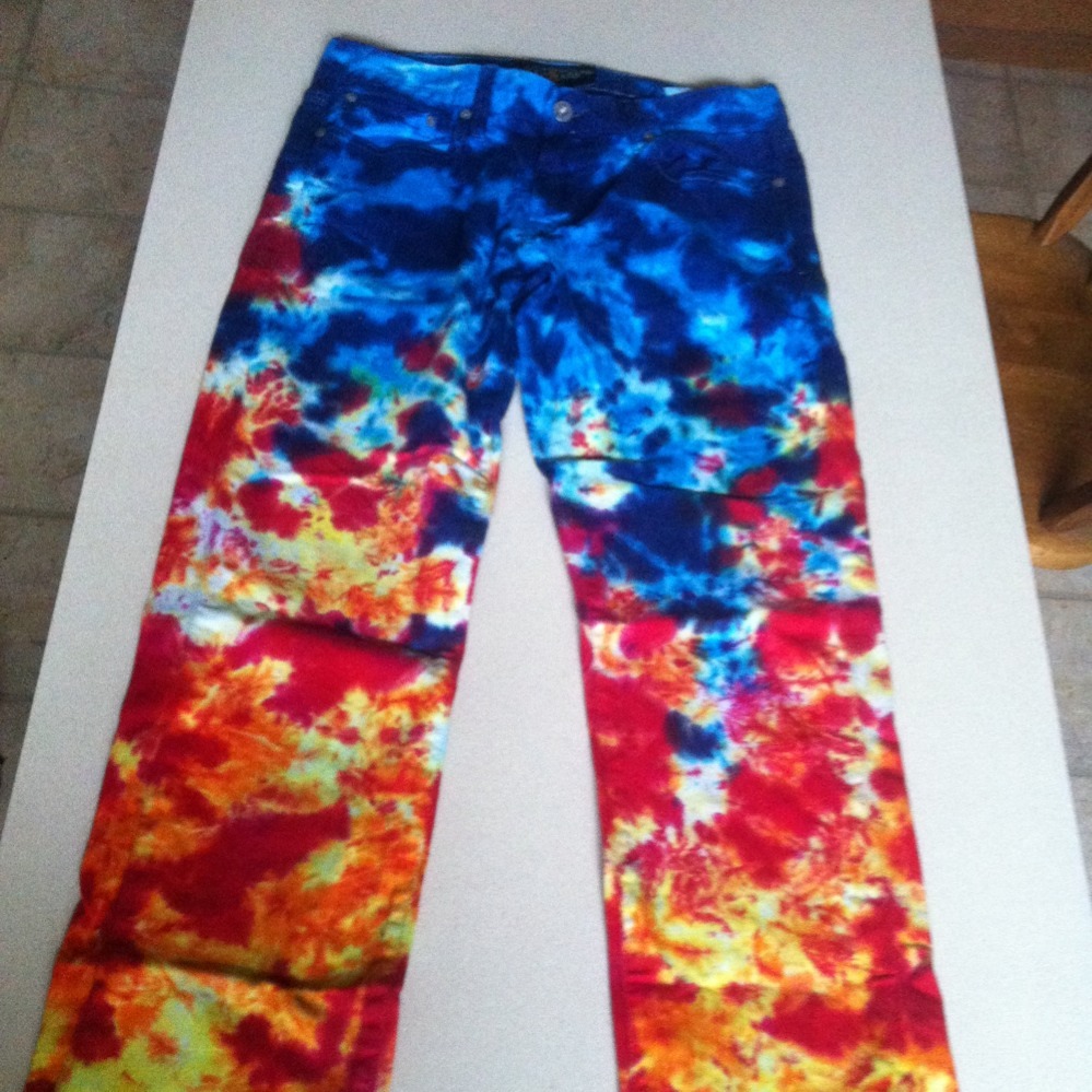 Lucky Brand 101 Super Slim Unisex Tie Dye One Of A Kind 30 32 Jeans