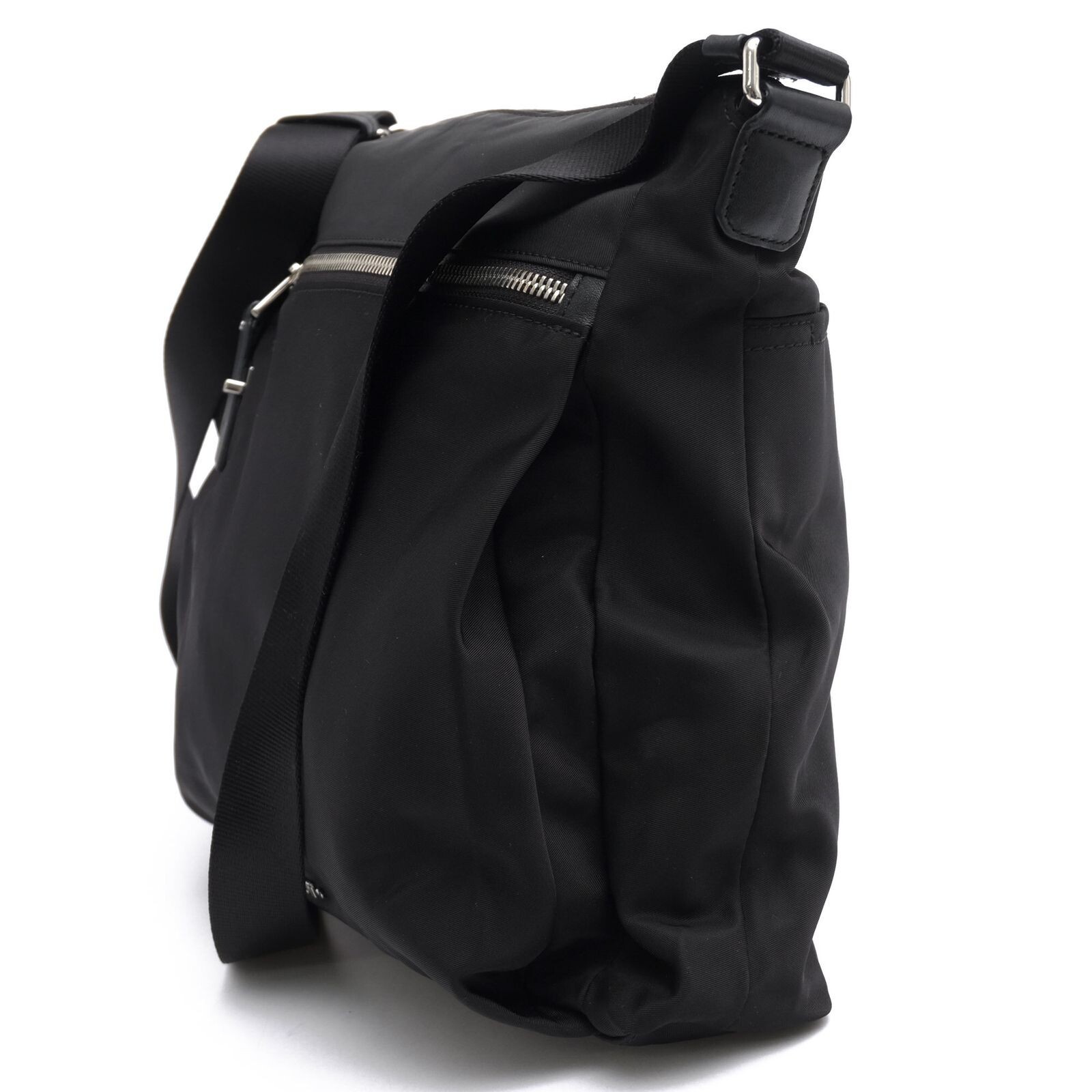 TUMI Voyageur Canton Crossbody Black Nylon Leather Shoulder Bag Authentic