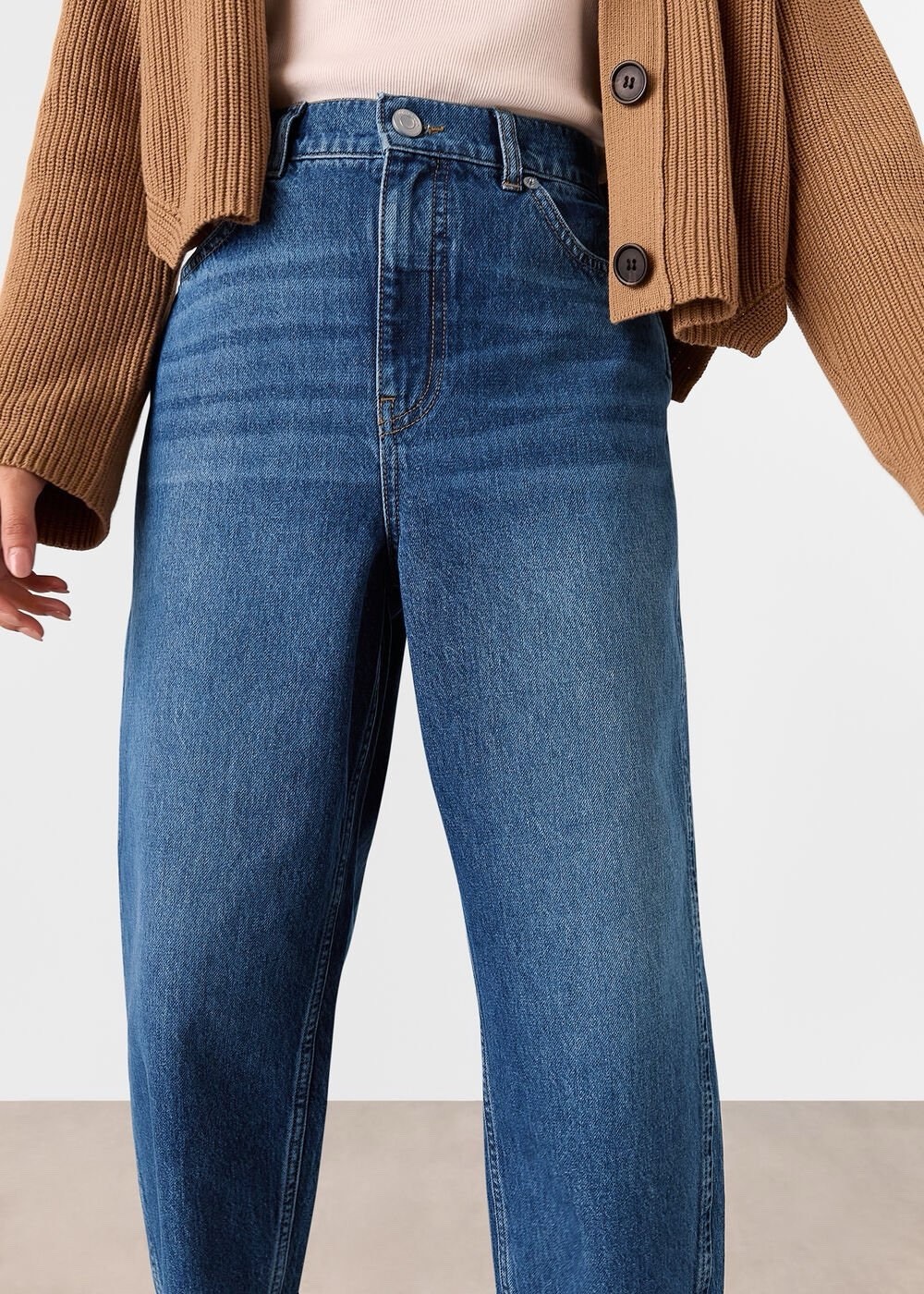 Whistles Denim Petite Authentic Barrel Leg Jean Size 28 RRP £95 New With Tags