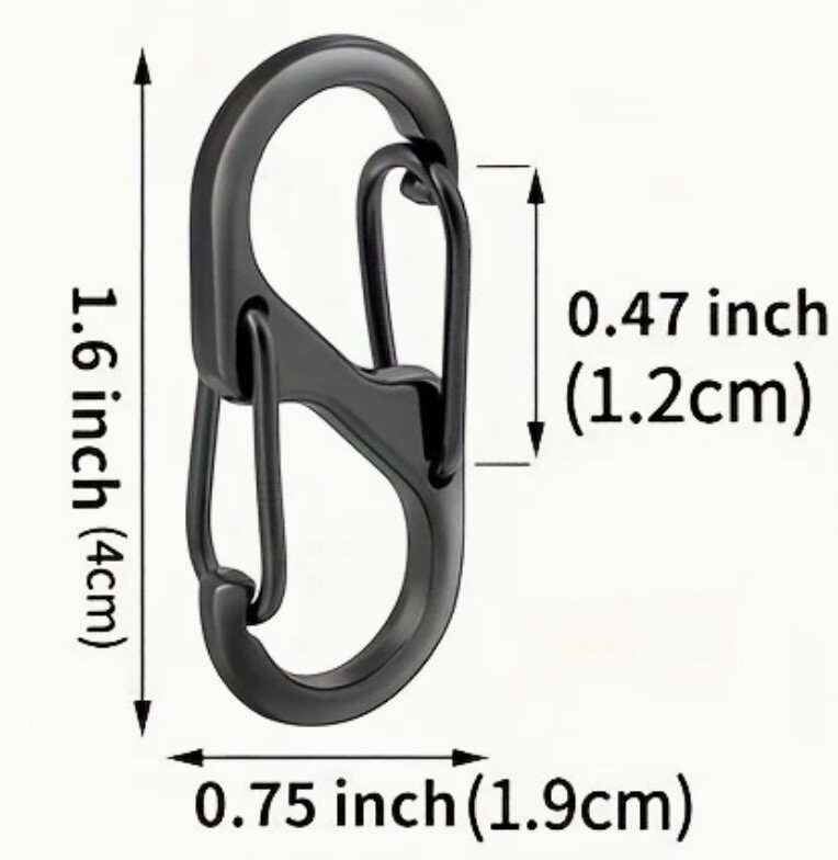 Metal Bats, Hearts, and Double Carabiners Clips Brand New CHOOSE COLOR