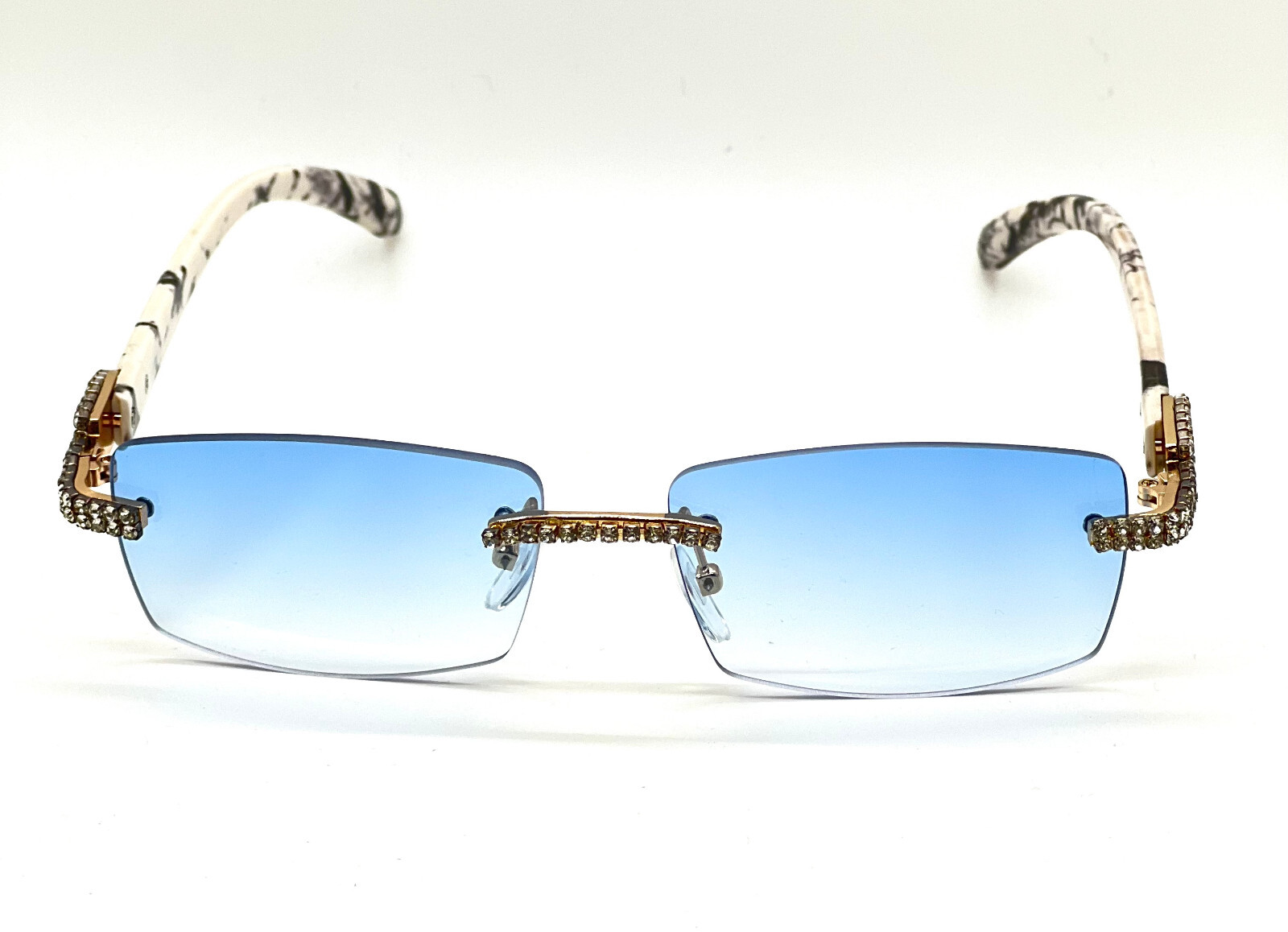 Diamond Sunglasses BUFF’S lens gold Retro Migos Buffs vintage Hip Hop rapper