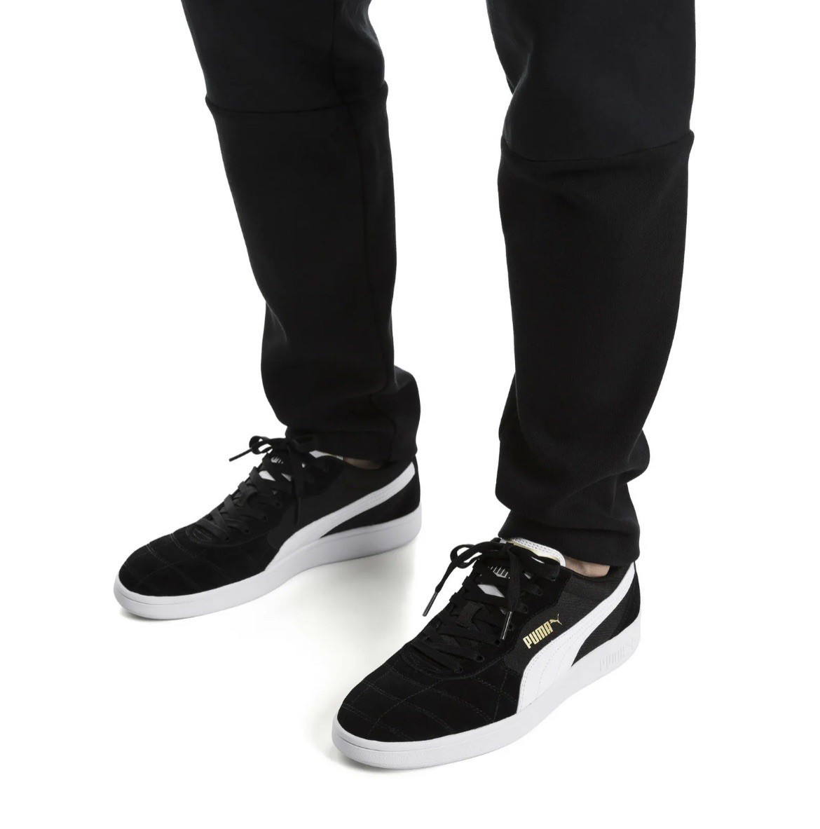 PUMA SUEDE CLASSIC BLACK WHITE MEN’S SNEAKER SHOE SIZE 9.5
