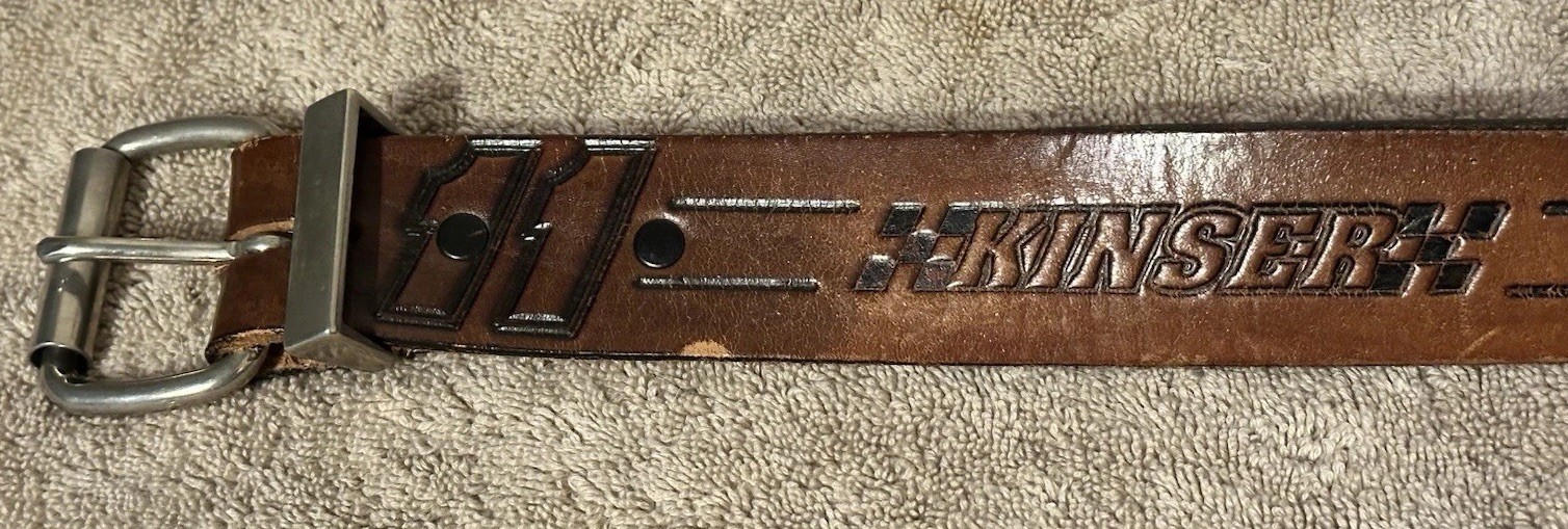 VTG Steve Kinser #11 Genuine Leather Belt IROC World Of Outlaws Sprint Car 32/34