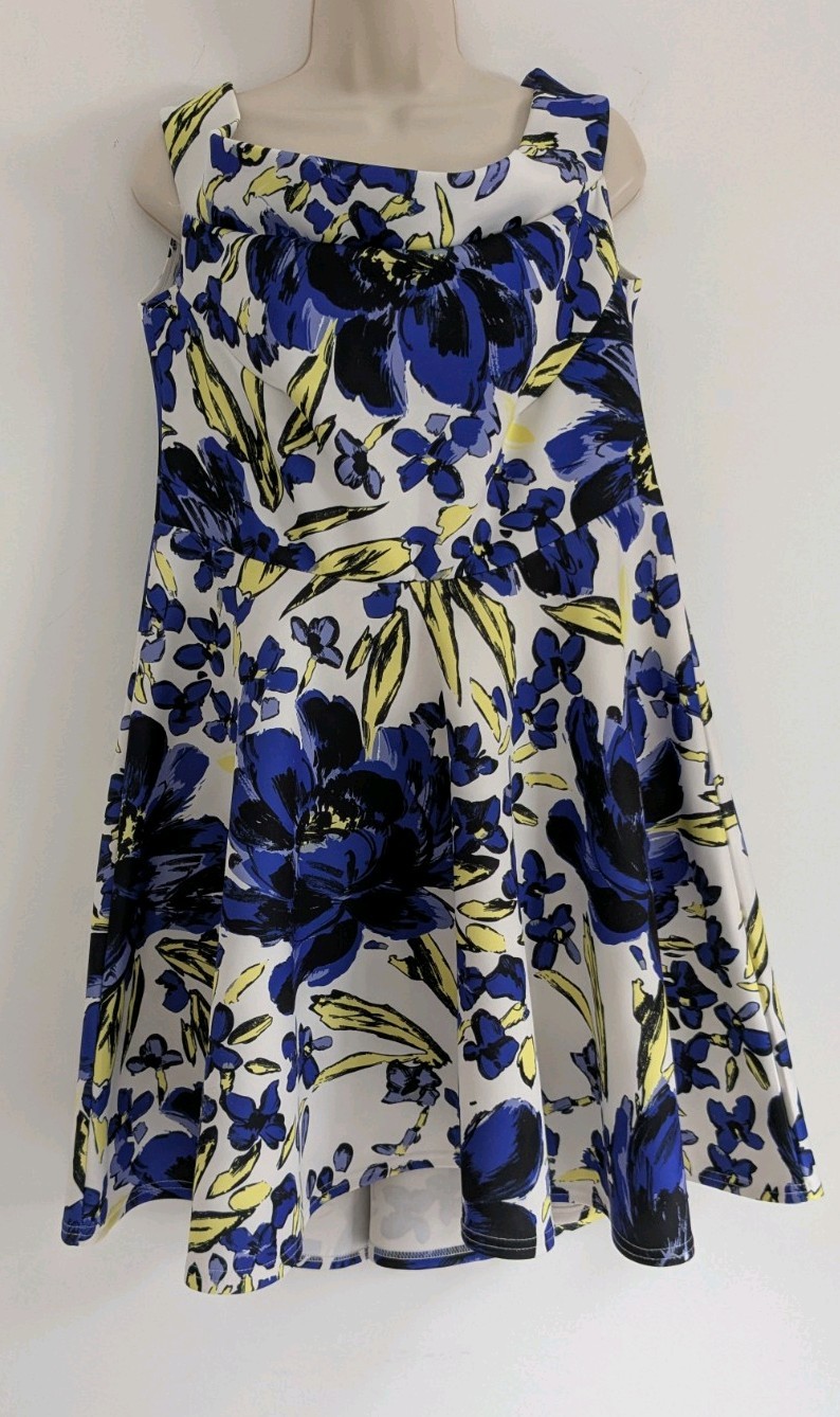 💜 QUIZ SIZE 18 16 Beautiful Ladies Floral Dress Ref 23