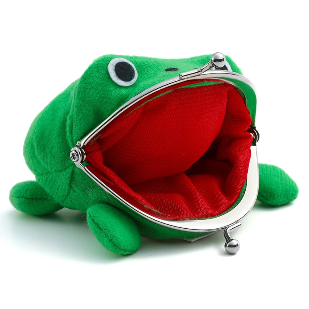 Cute Cartoon Animal Green Frog Coin Purse Coin Or Key Holder Wallet Money Bag
