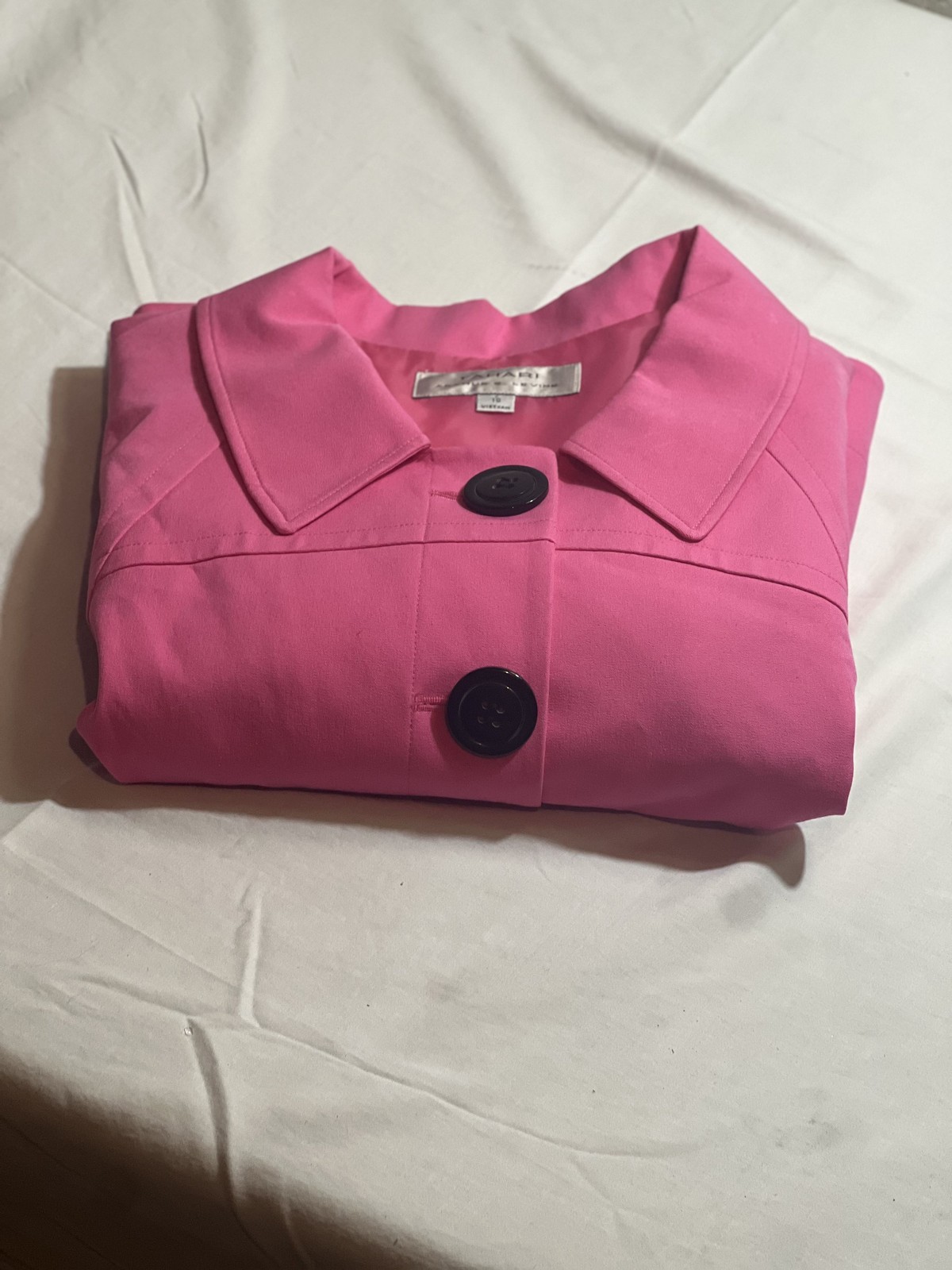 Tahari Arthur S. Levine Hot Pink Blazer Jacket Size 10 Structured Career Coat