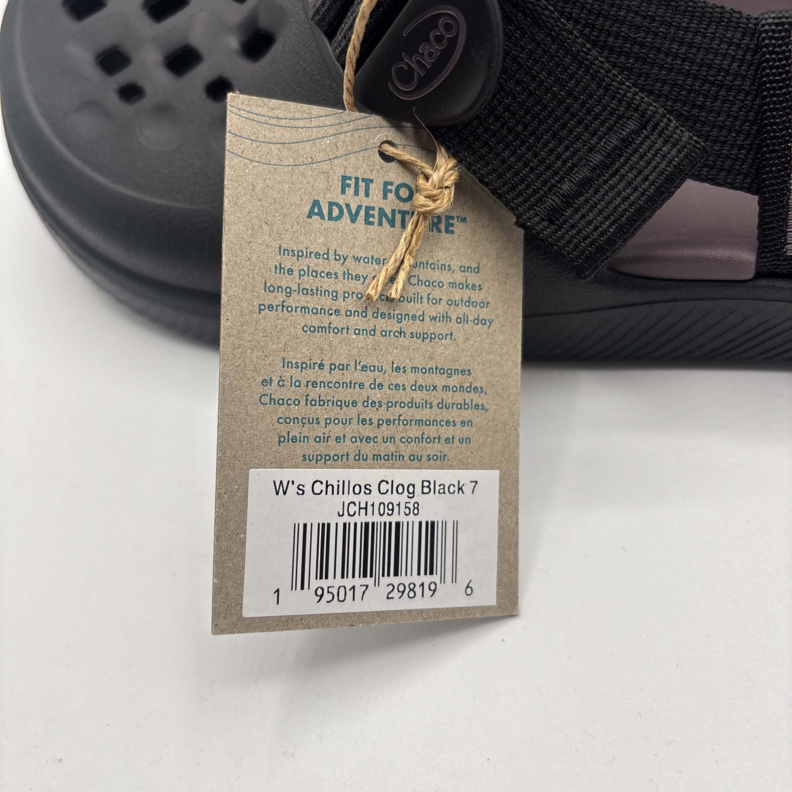 Chaco Chillos Clogs Black Women’s Size 7 Slip-On Comfort Foam Sandals New