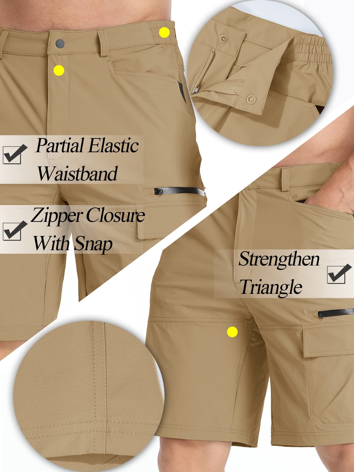 Men’s Tactical Hiking Shorts Quick Dry Cargo Combat Summer Outdoor Casual Pants