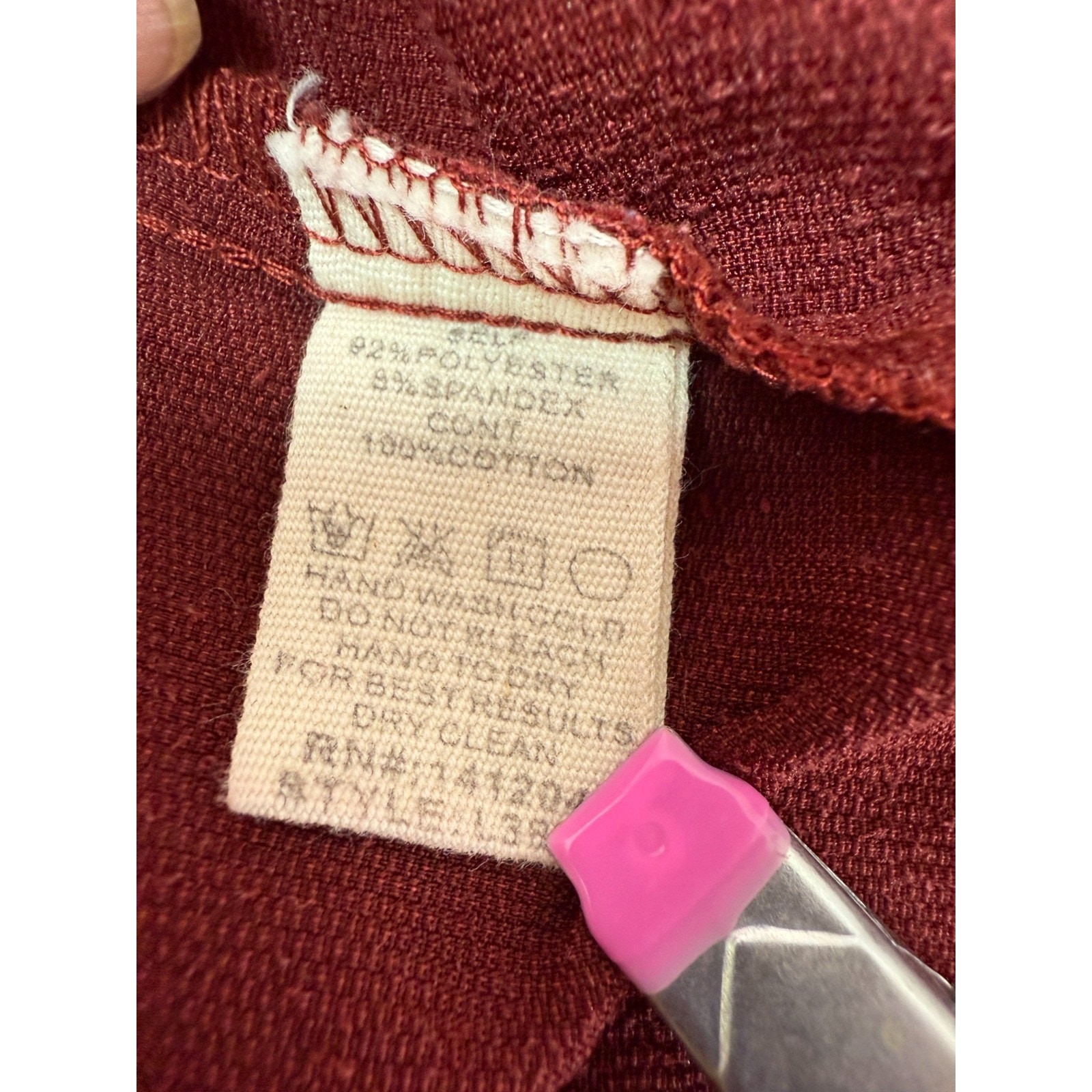 Hem & Thread Corduroy Button Front Vest Dress Wine Red Fall Cottagecore S