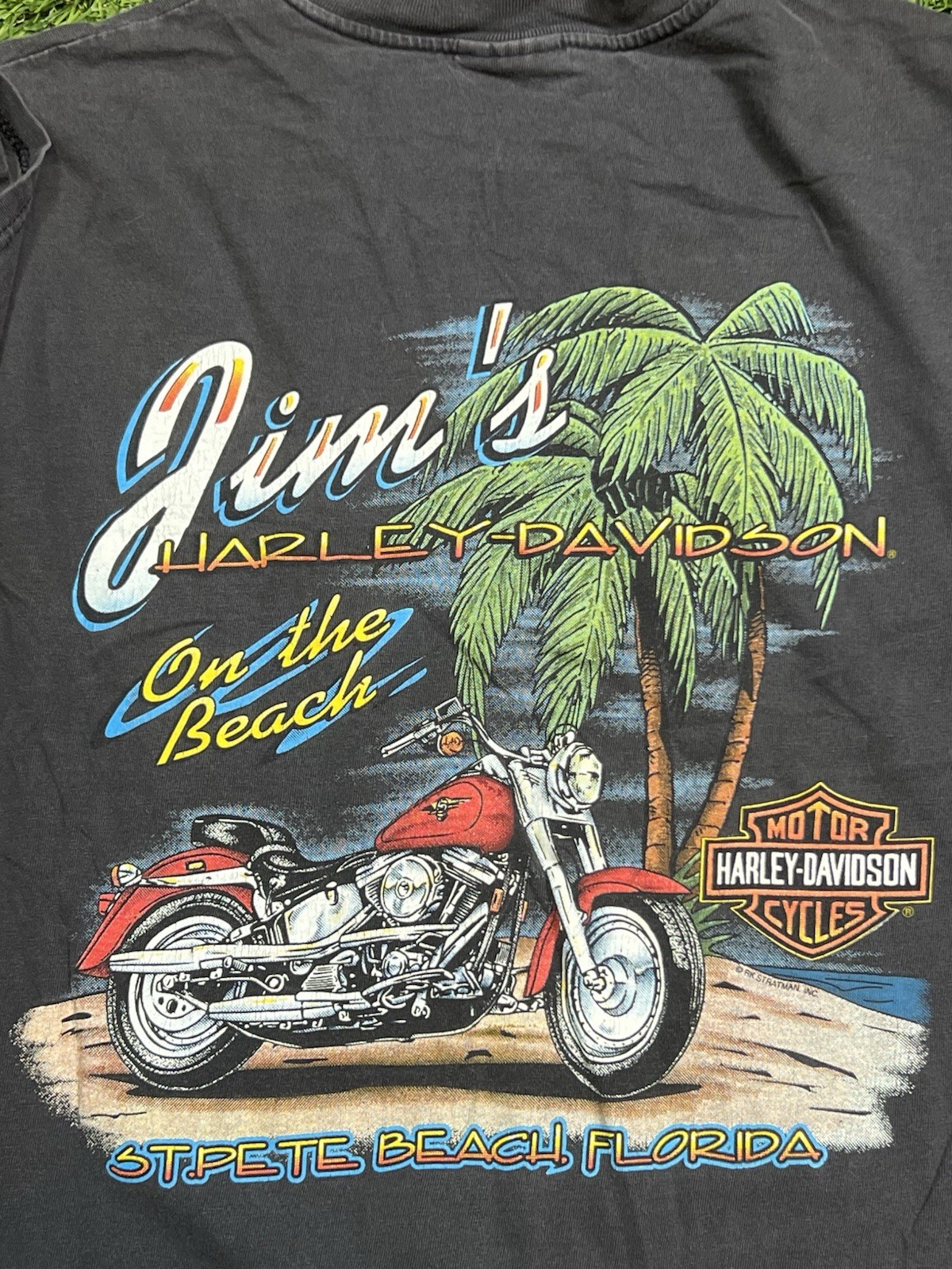 Harley Davidson Worth The Wait T-Shirt Men’s XL Faded Black USA Vintage 90s
