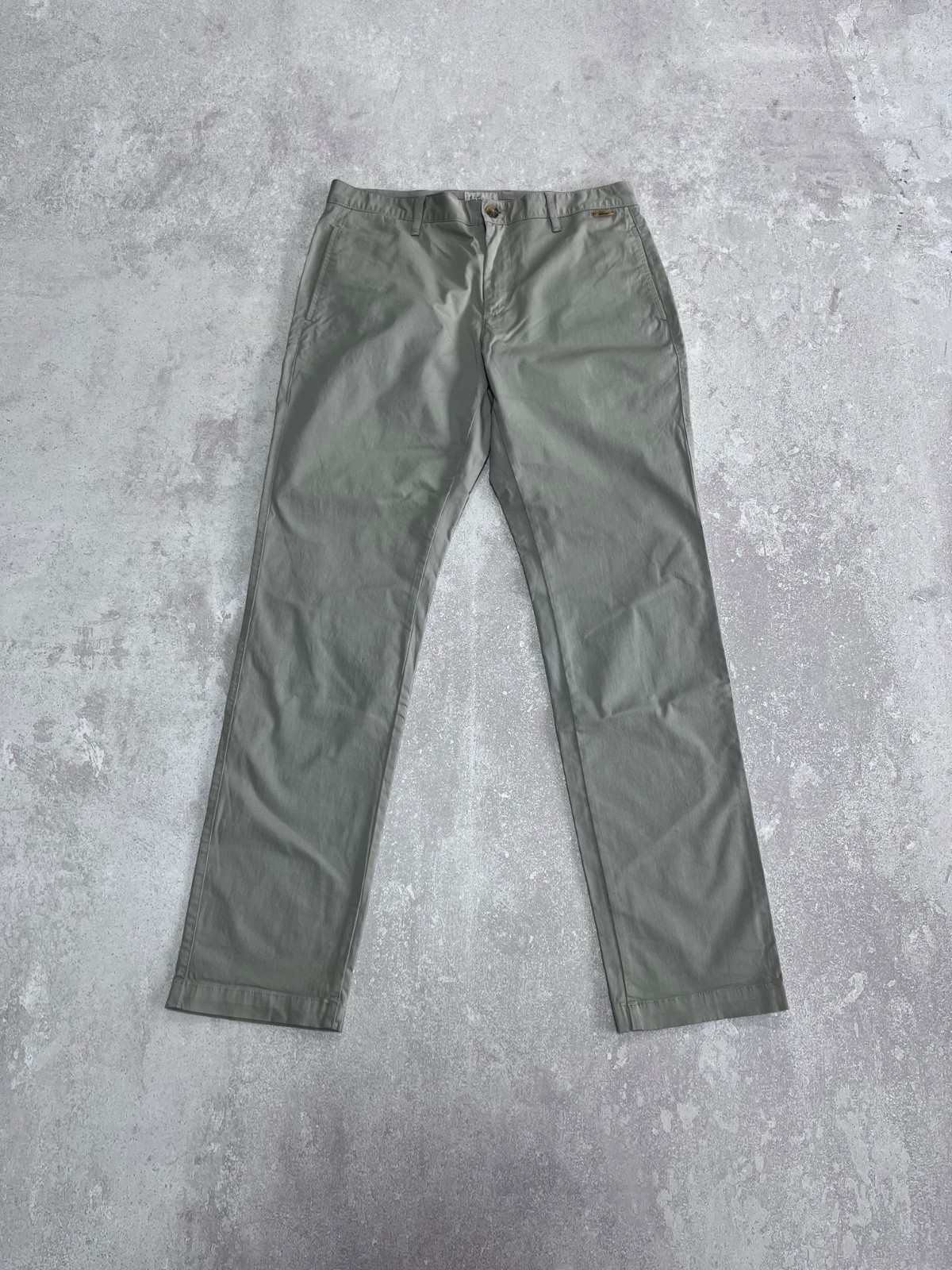 Luis Trenker Men’s Chino Pants Size 48 Gray Cotton Blend Casual Trousers Luxury