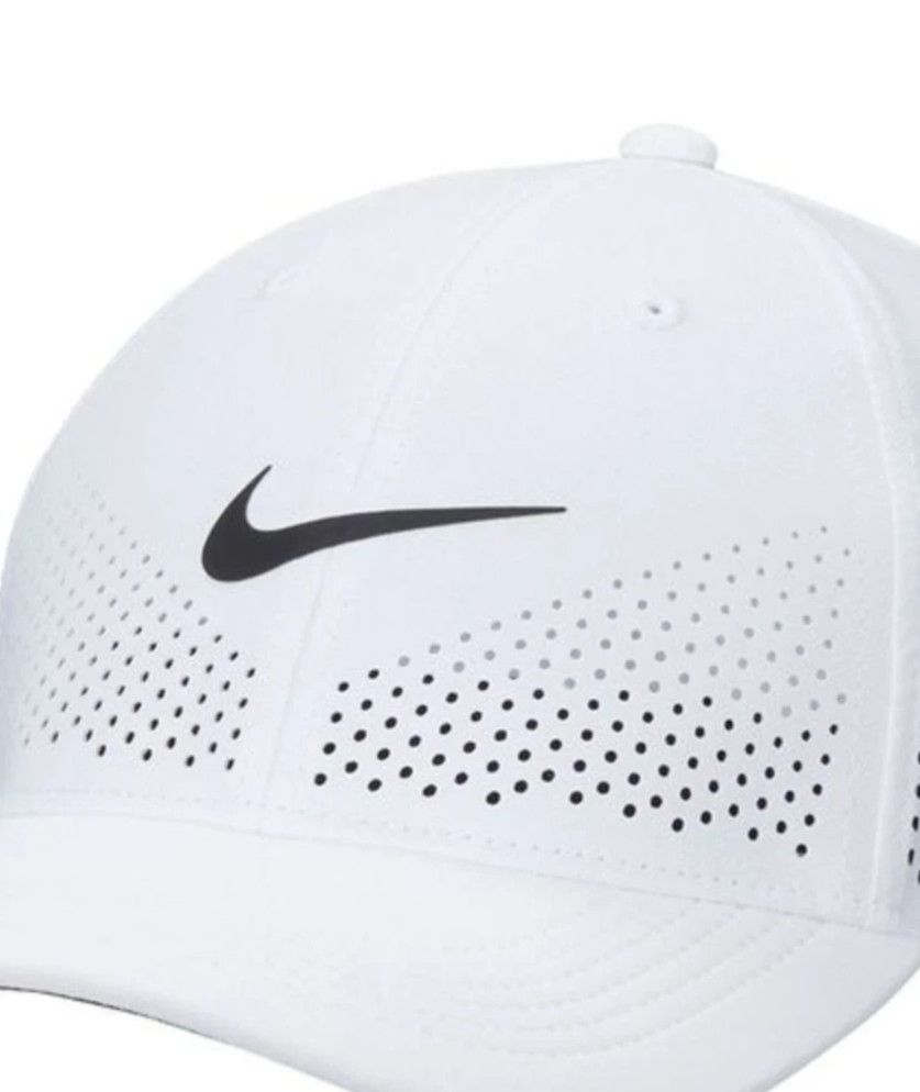 Nike Dri-Fit ADV Club Cap Structured Swoosh Tennis Hat White S/M M/L FB5636-100