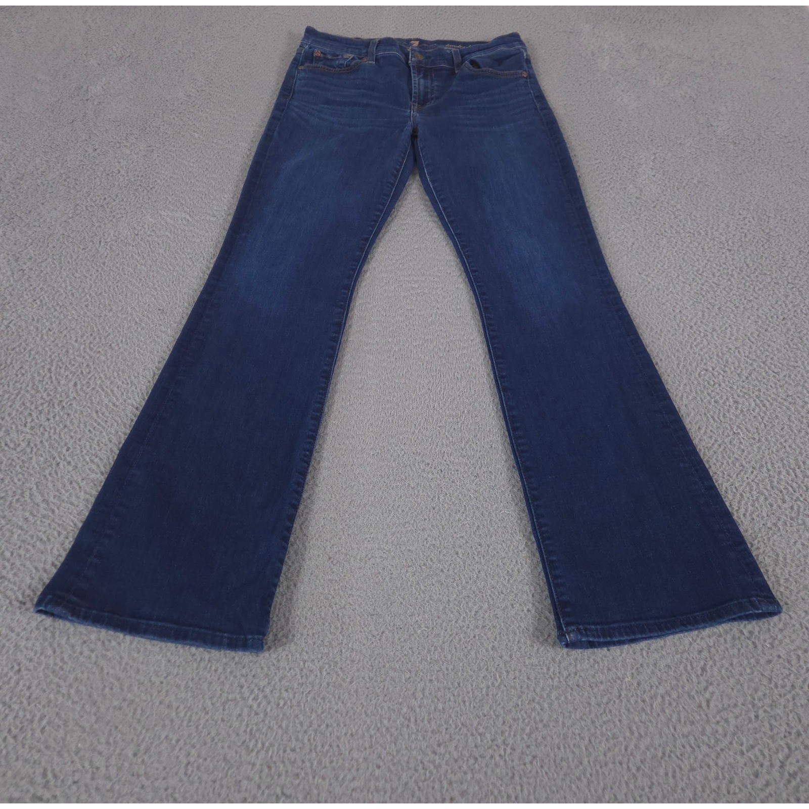 7 For All Mankind Jeans Womens 29 Blue Bootcut Stretch Dark Wash Denim Premium
