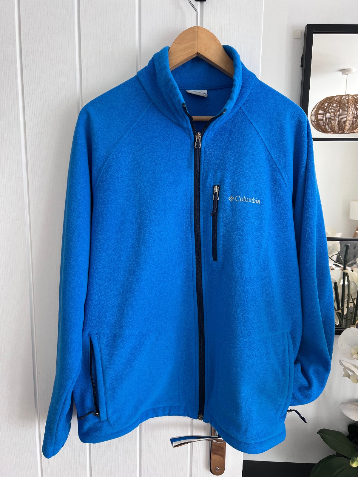 Columbia Fast Trek II Full Zip Fleece Jacket Men – Mountain Blue Size L
