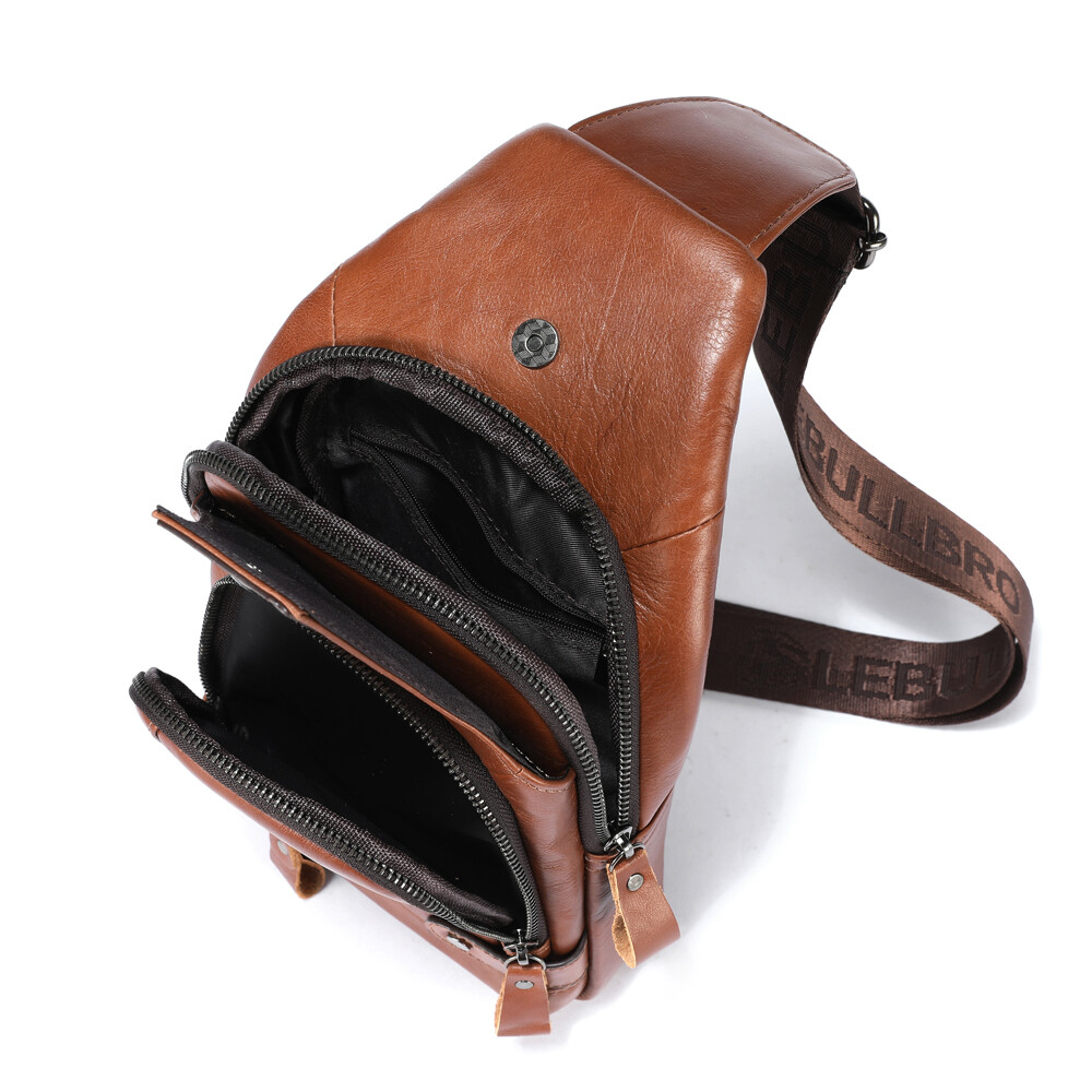 Sling Backpack Men Chest bag Crossbody Bag Shoulder Bag 100% Genuine Leather New