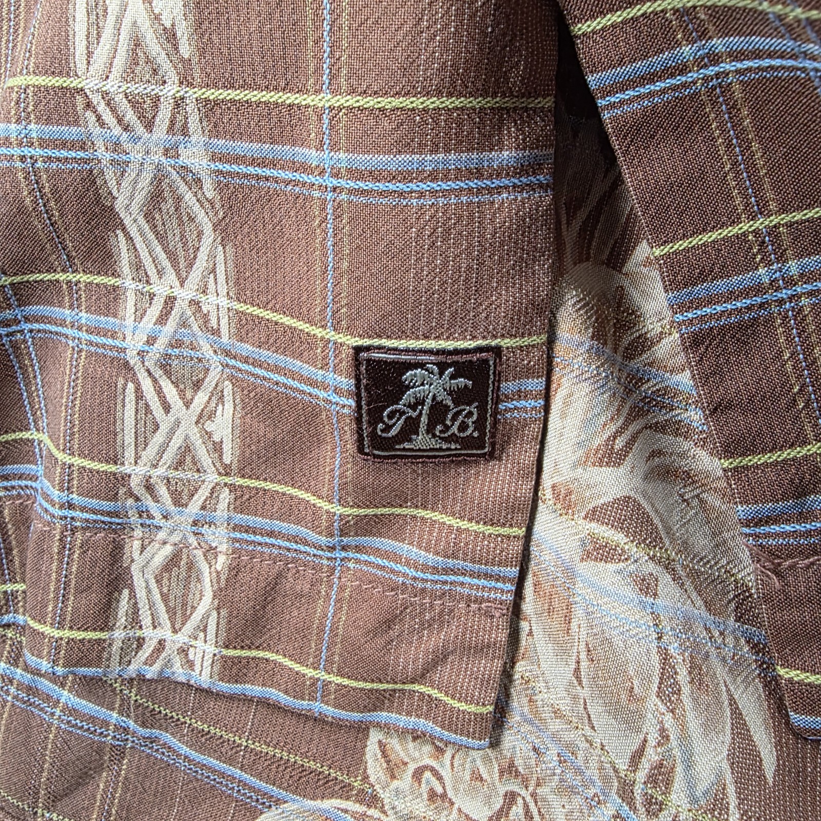 Vintage Tommy Bahama 100% Silk Aloha Shirt Mens XXL Brown Hawaiian Pineapple 90s